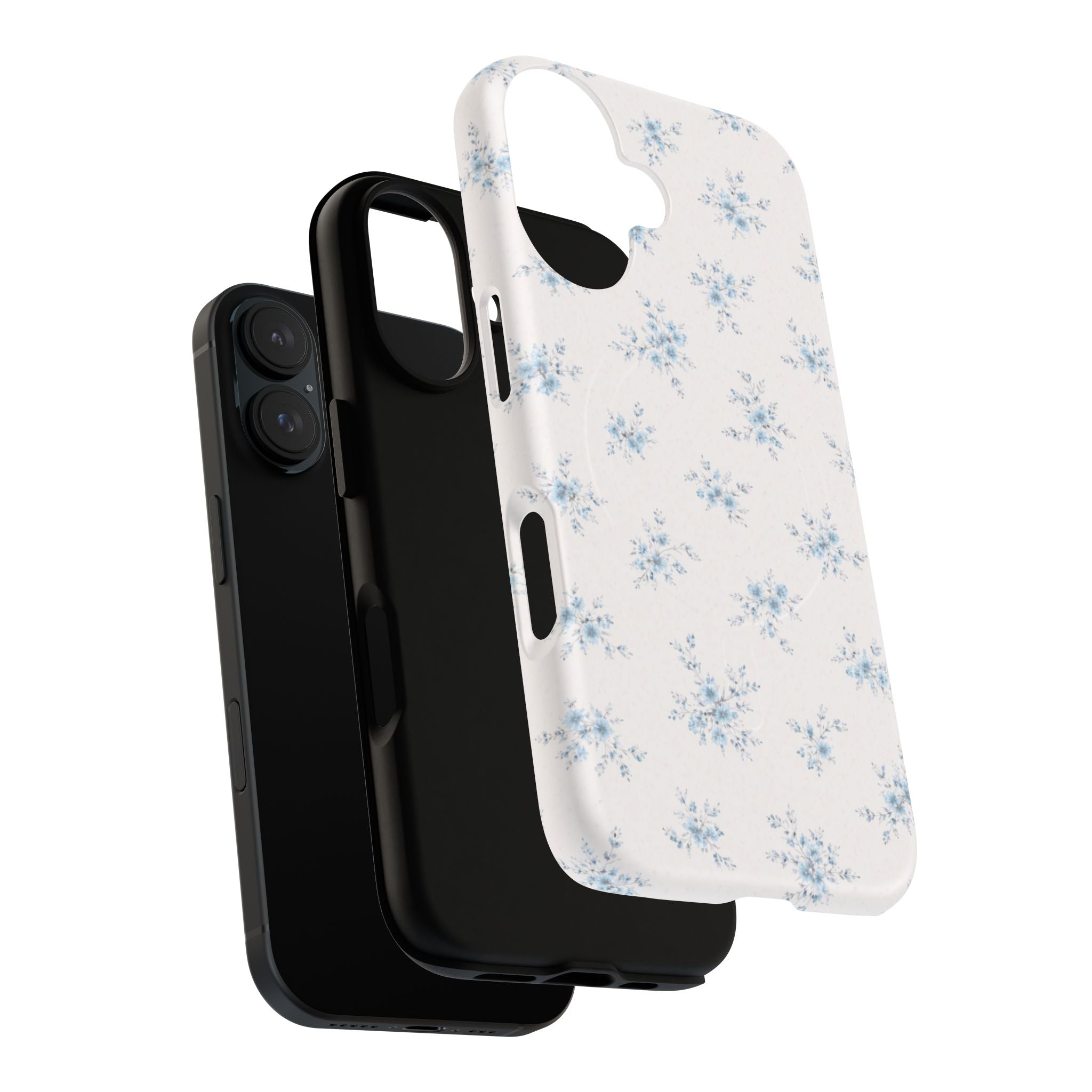 Floral Blue Sprig iPhone Case – MagSafe Compatible