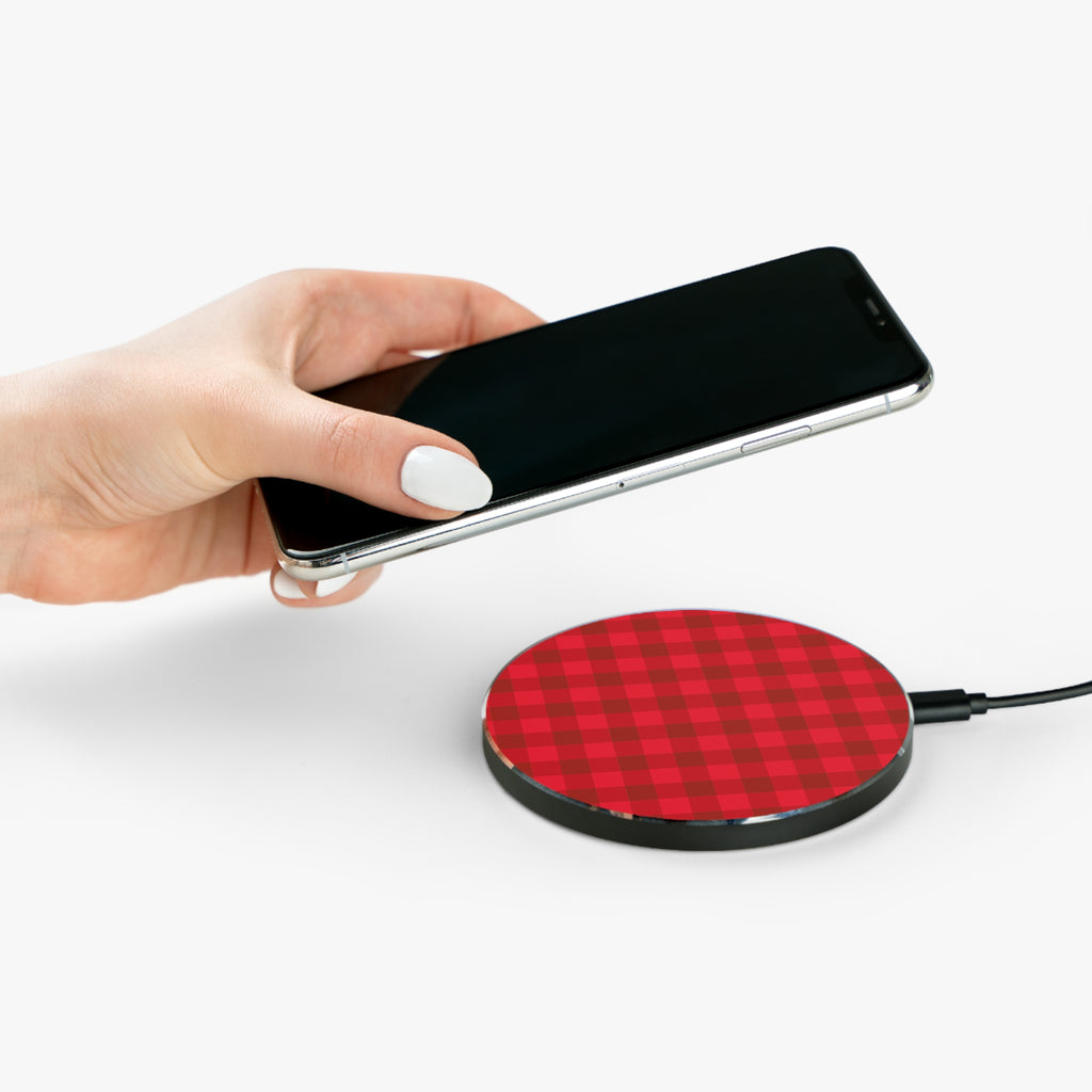Red Buffalo Plaid Wireless Charger