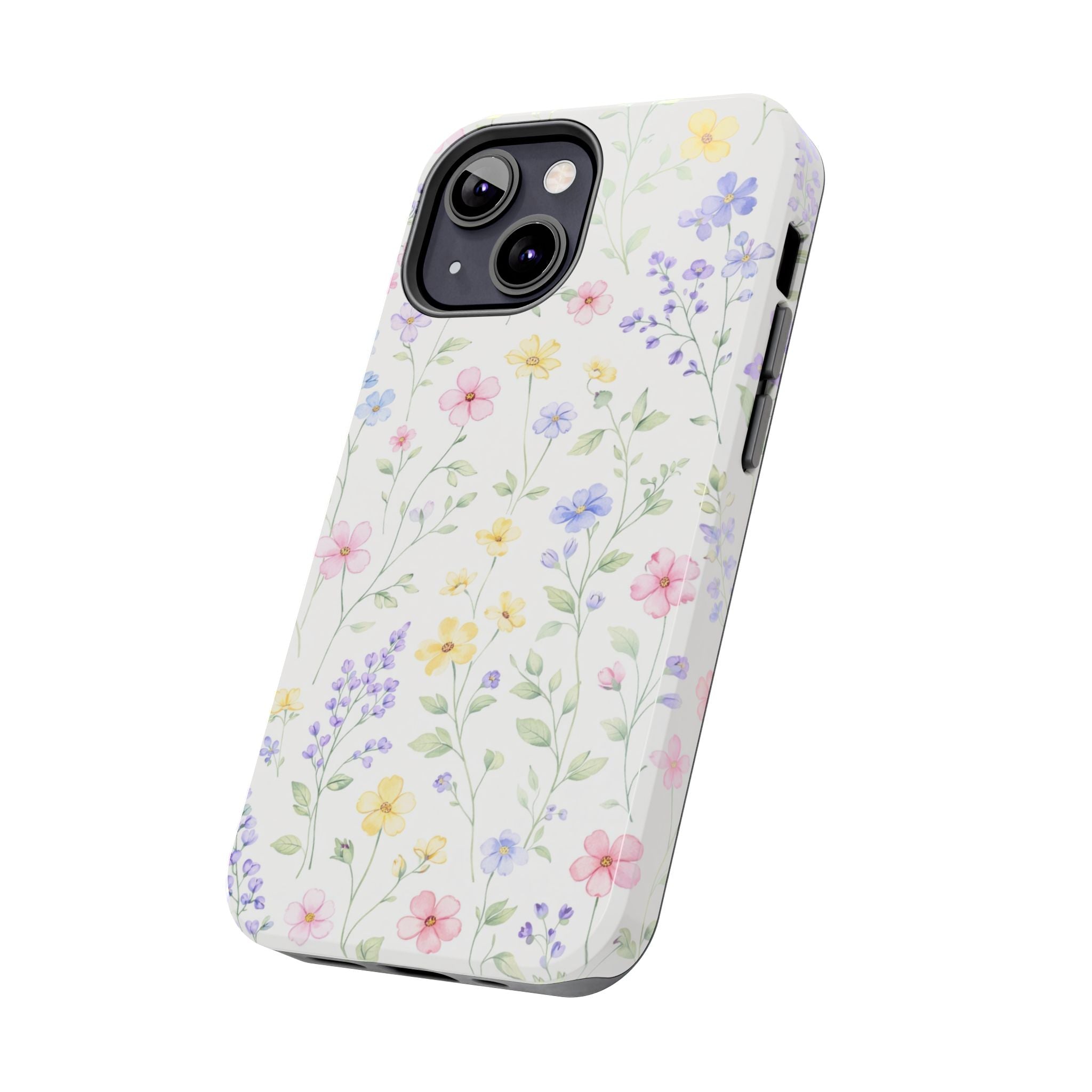 Watercolor Wildflowers Tough iPhone Case | Pastel Floral iPhone Case