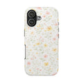 Delicate Pastel Wildflowers Tough Phone Case, Floral Botanical Pattern