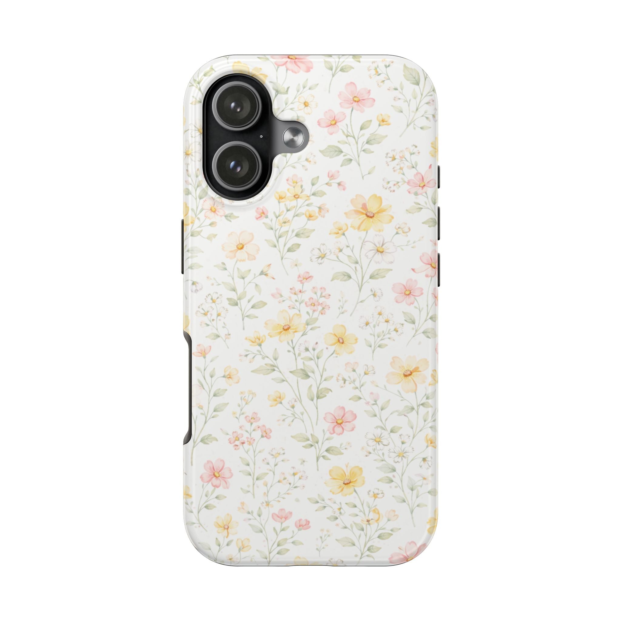 Delicate Pastel Wildflowers Tough Phone Case, Floral Botanical Pattern