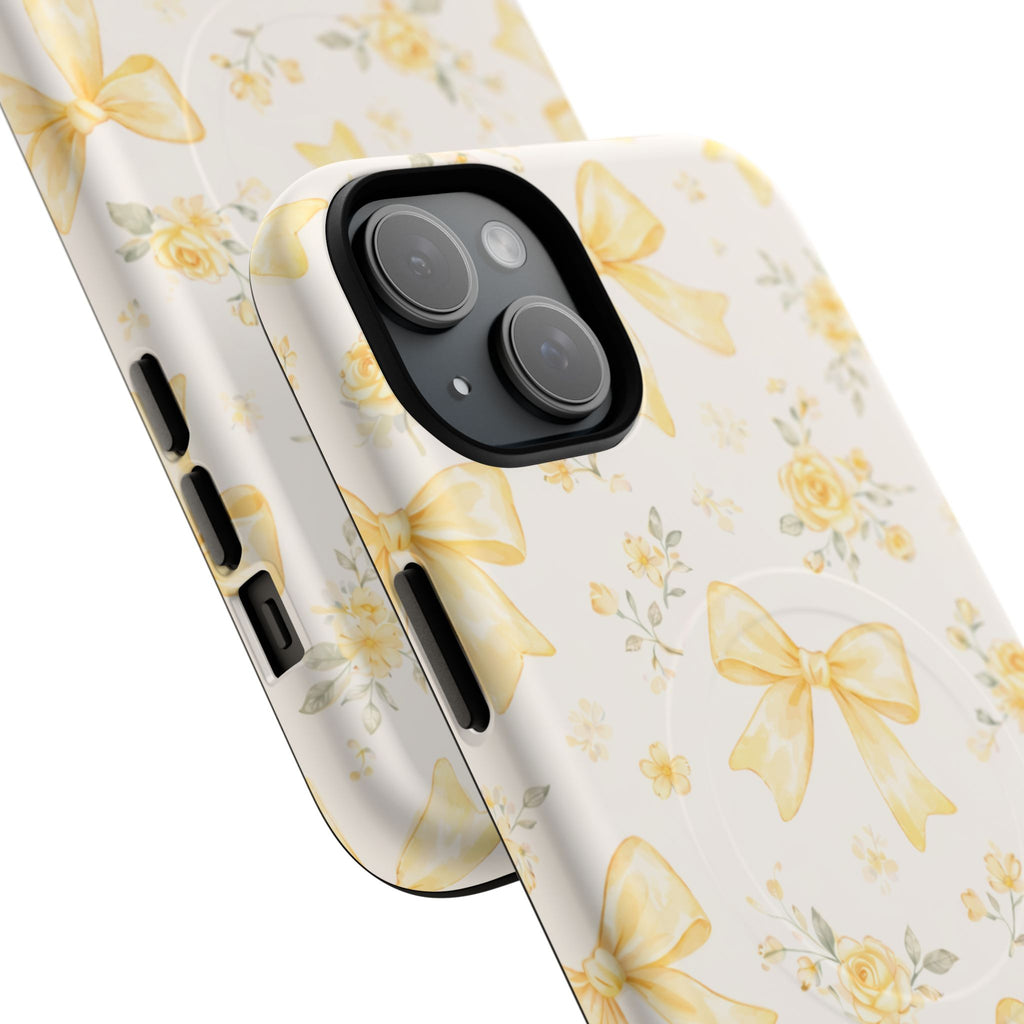 Yellow Rose Bow iPhone Case – MagSafe Compatible