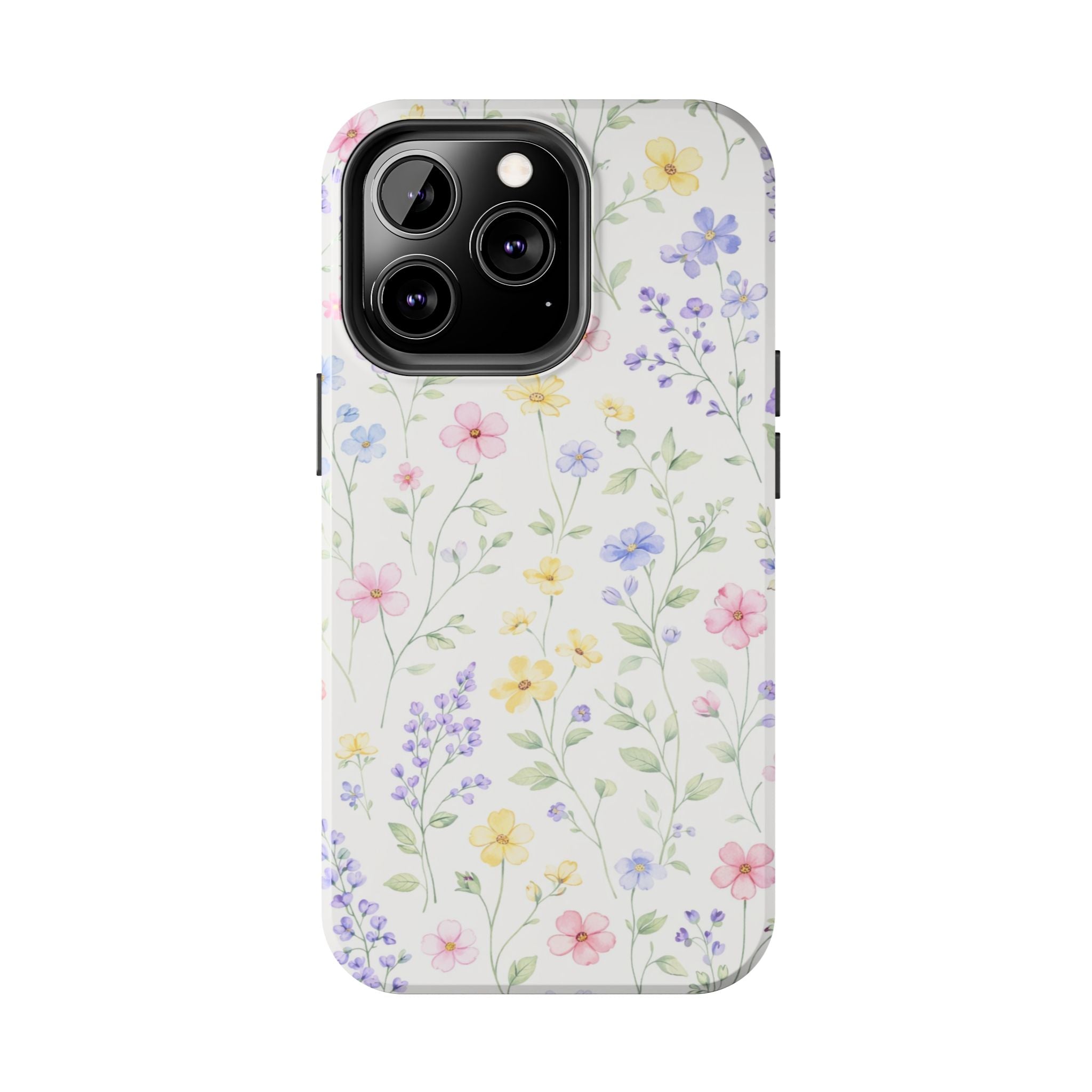 Watercolor Wildflowers Tough iPhone Case | Pastel Floral iPhone Case