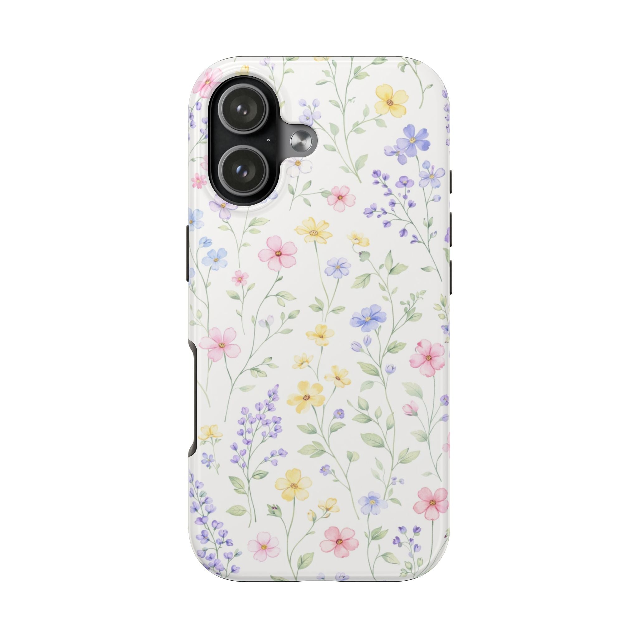 Watercolor Wildflowers Tough iPhone Case | Pastel Floral iPhone Case