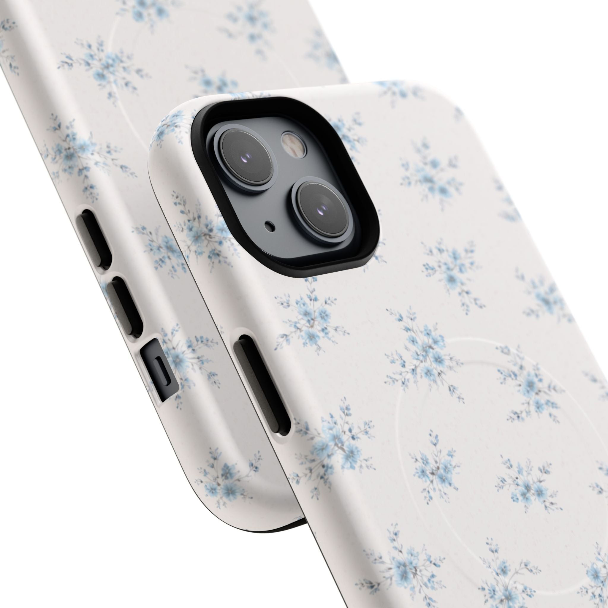 Floral Blue Sprig iPhone Case – MagSafe Compatible