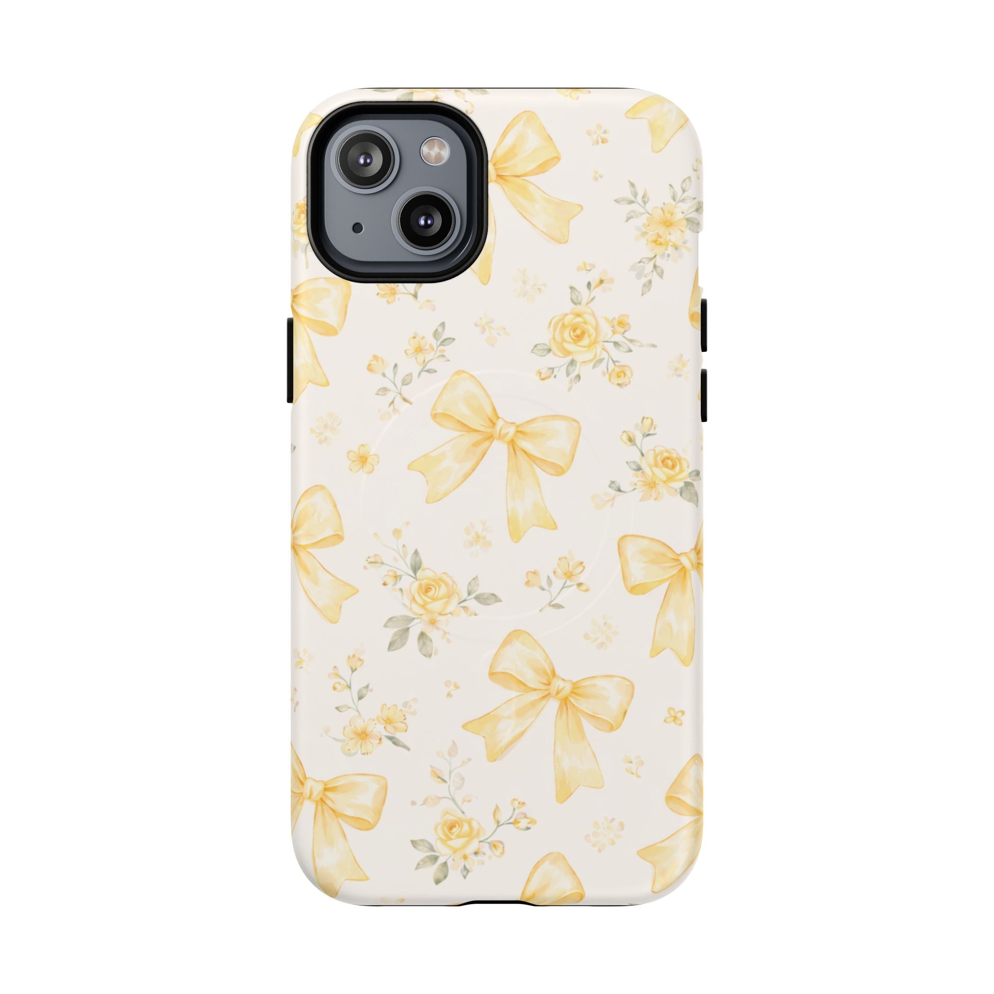 Yellow Rose Bow iPhone Case – MagSafe Compatible