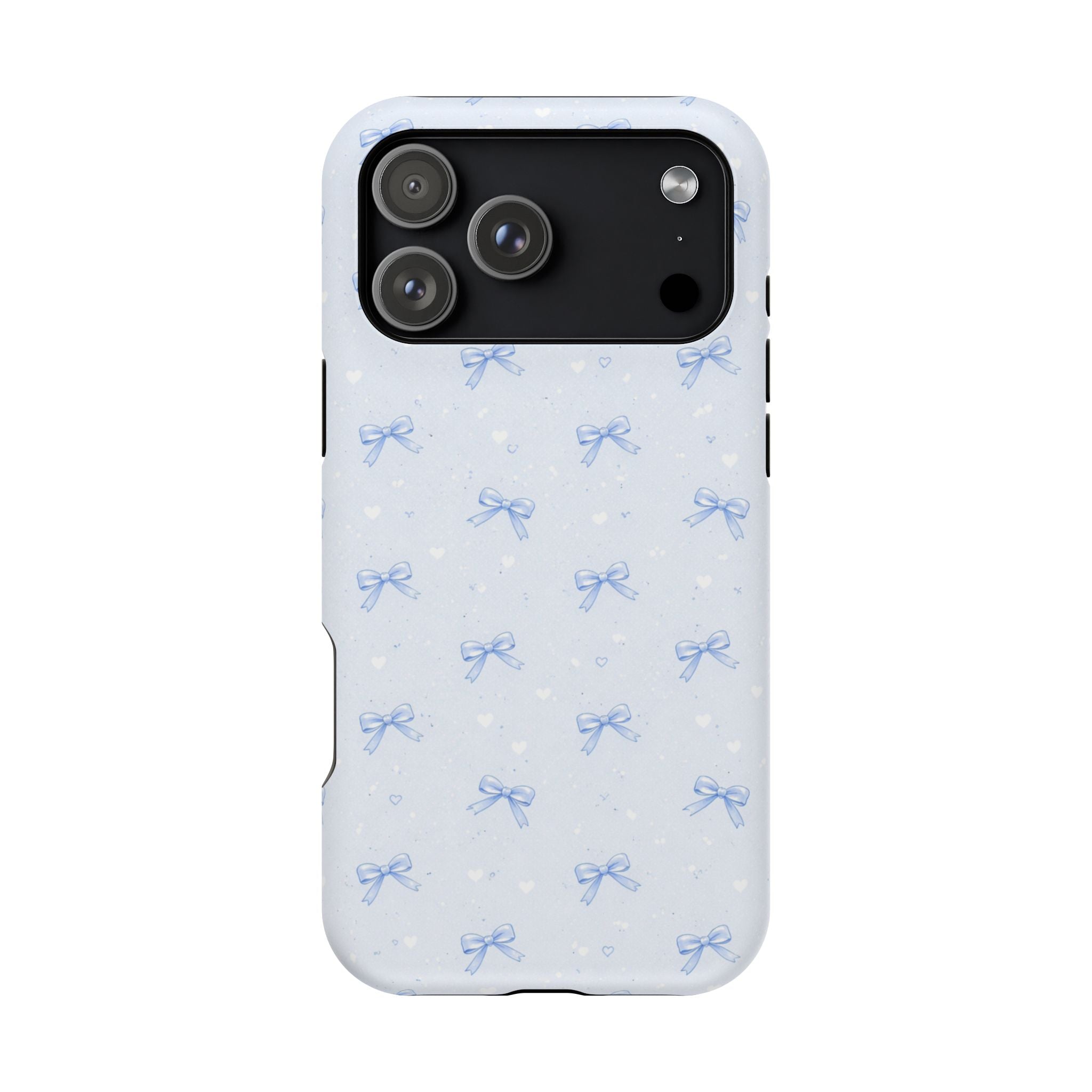 Blue Bow Pattern iPhone Case | Magnetic Impact-Resistant Case