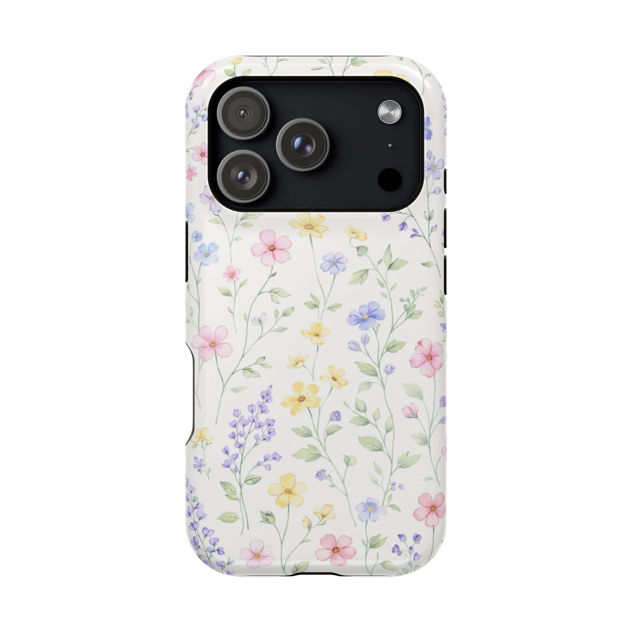 Pastel Wildflower Pattern iPhone Case | Magnetic Impact-Resistant Case