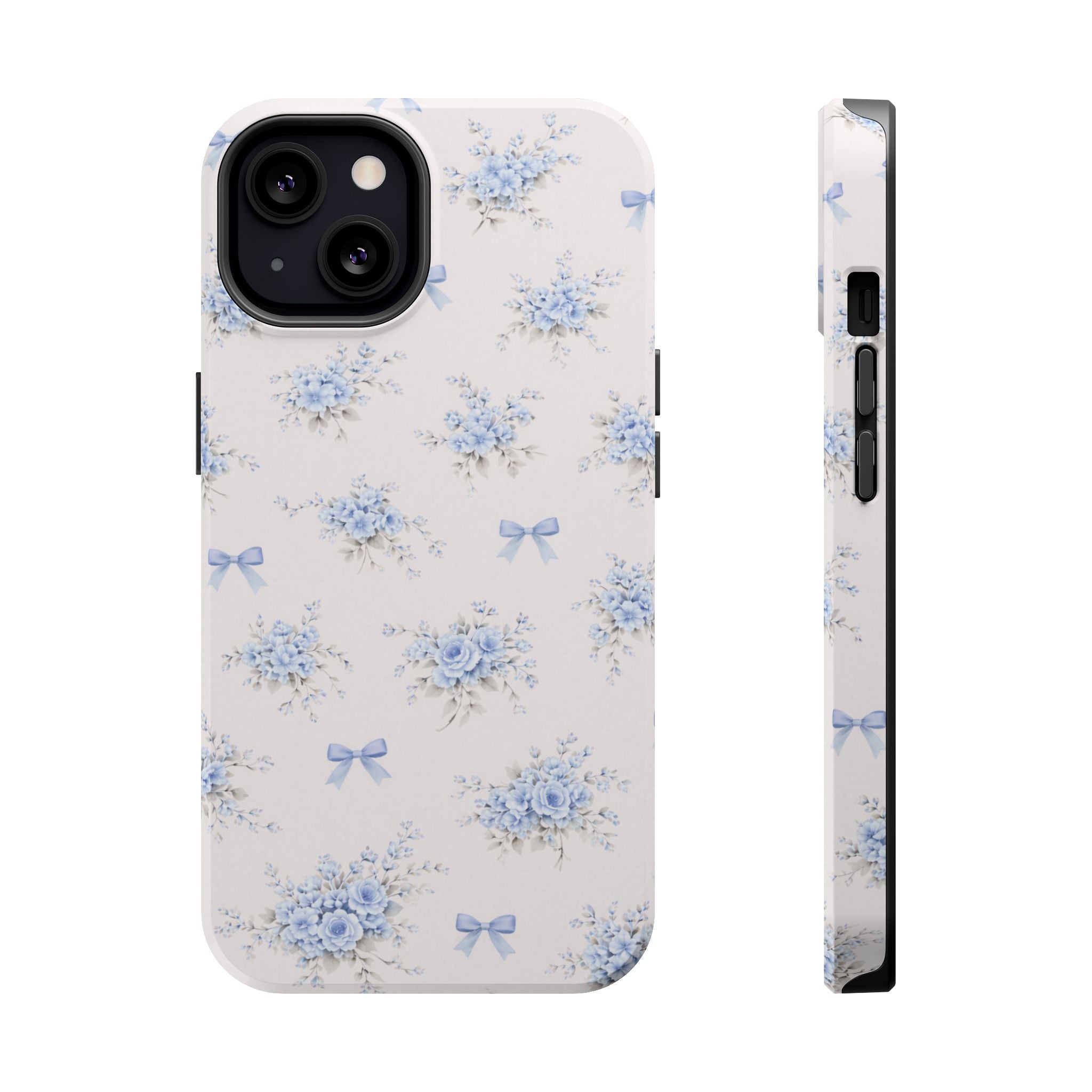 Blue Floral Bouquet iPhone Case | Magnetic Impact-Resistant Case