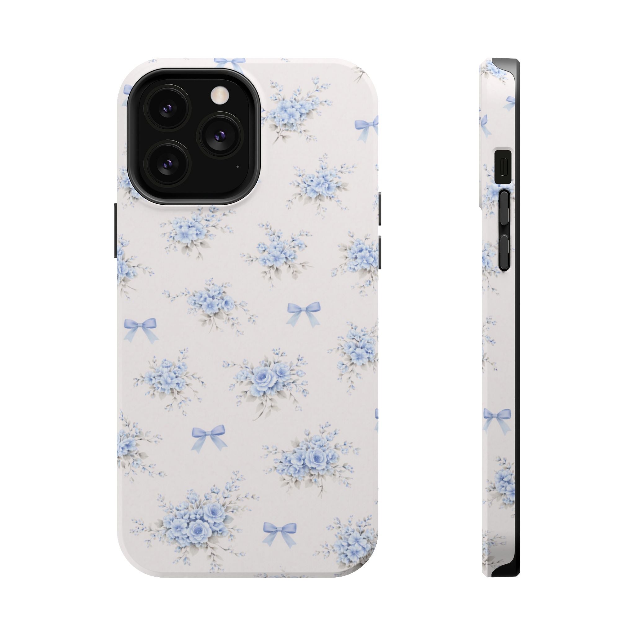 Blue Floral Bouquet iPhone Case | Magnetic Impact-Resistant Case