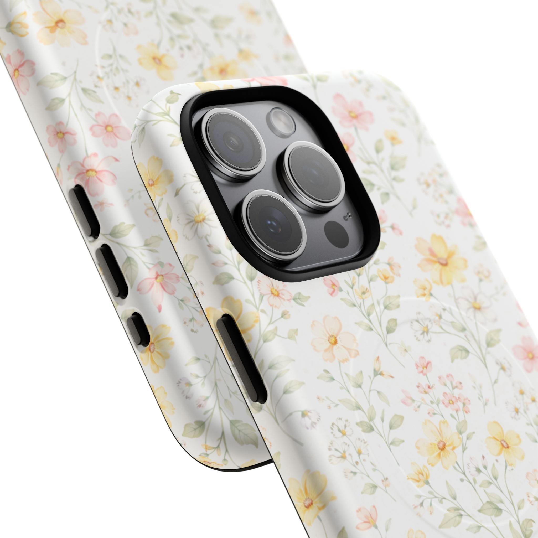 Floral Meadow Tough Magnetic Phone Case | Pastel Wildflower iPhone Cover