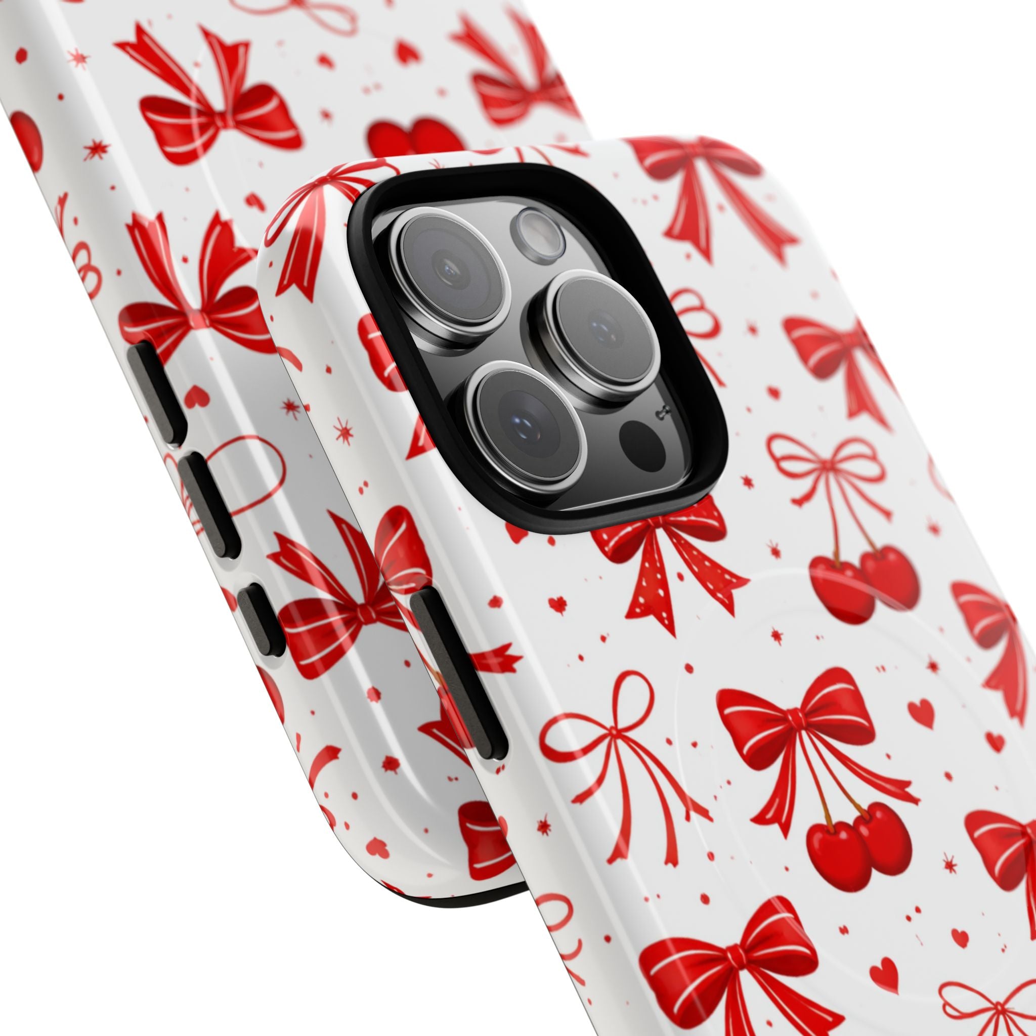 Cherry Bow iPhone Case – MagSafe Compatible