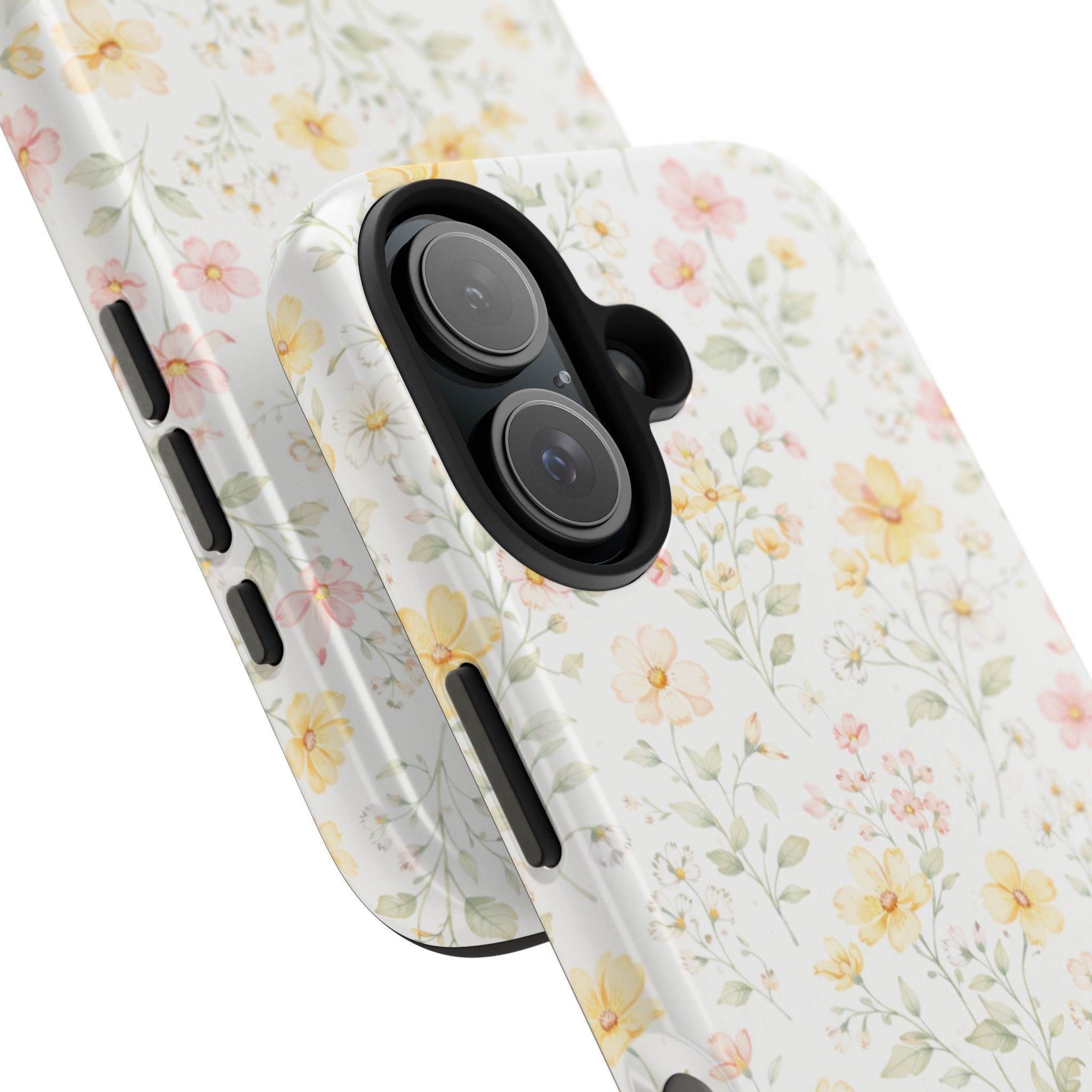 Delicate Pastel Wildflowers Tough Phone Case, Floral Botanical Pattern