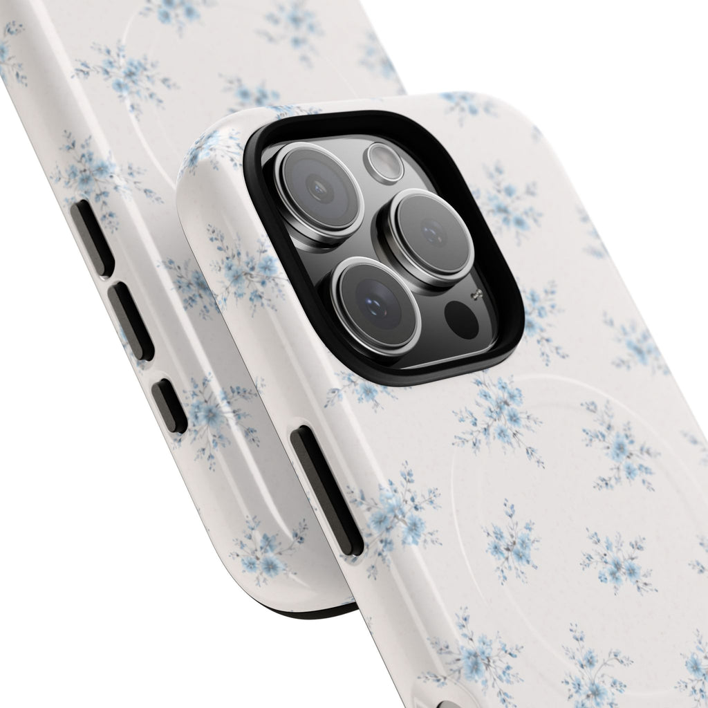 Floral Blue Sprig iPhone Case – MagSafe Compatible