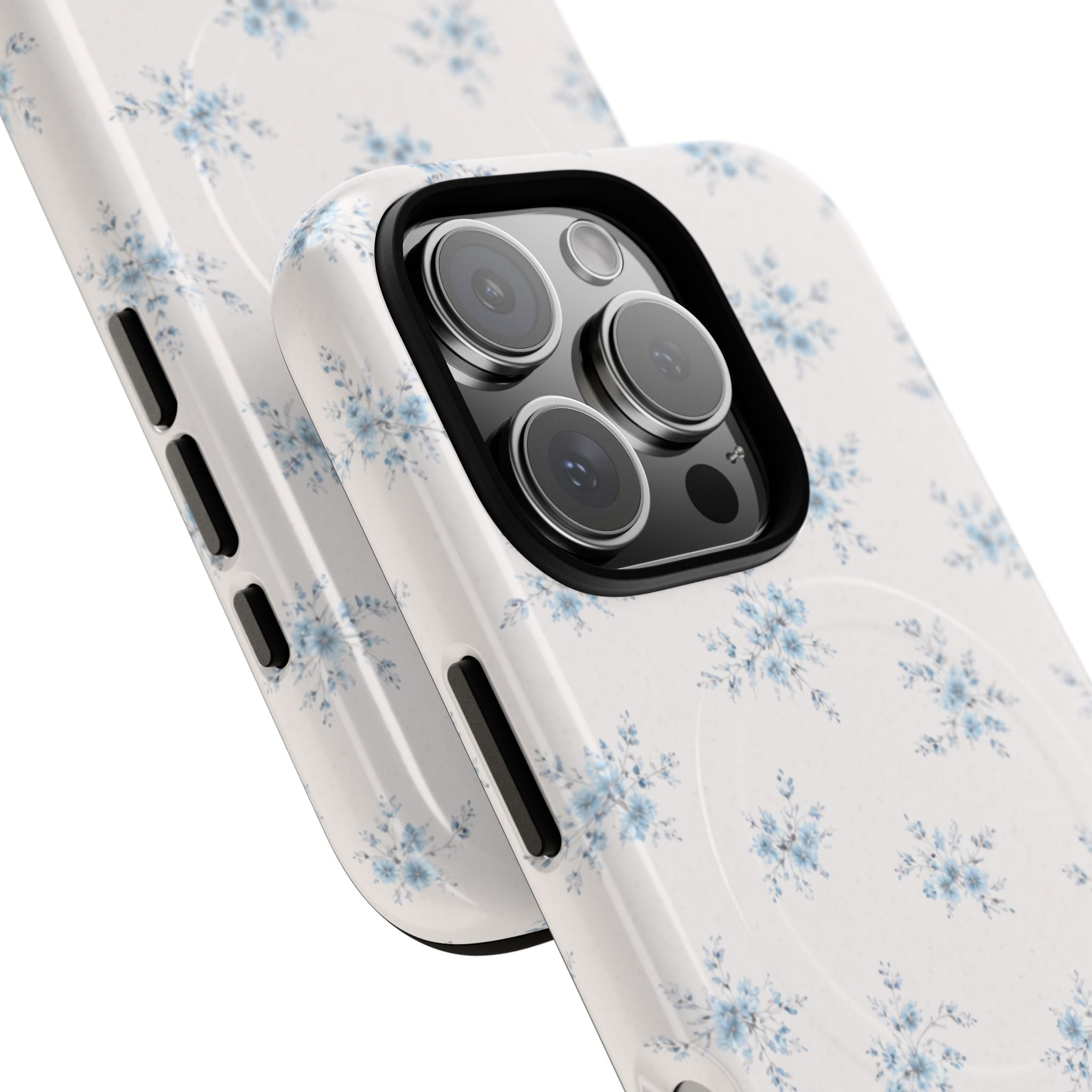 Floral Blue Sprig iPhone Case – MagSafe Compatible
