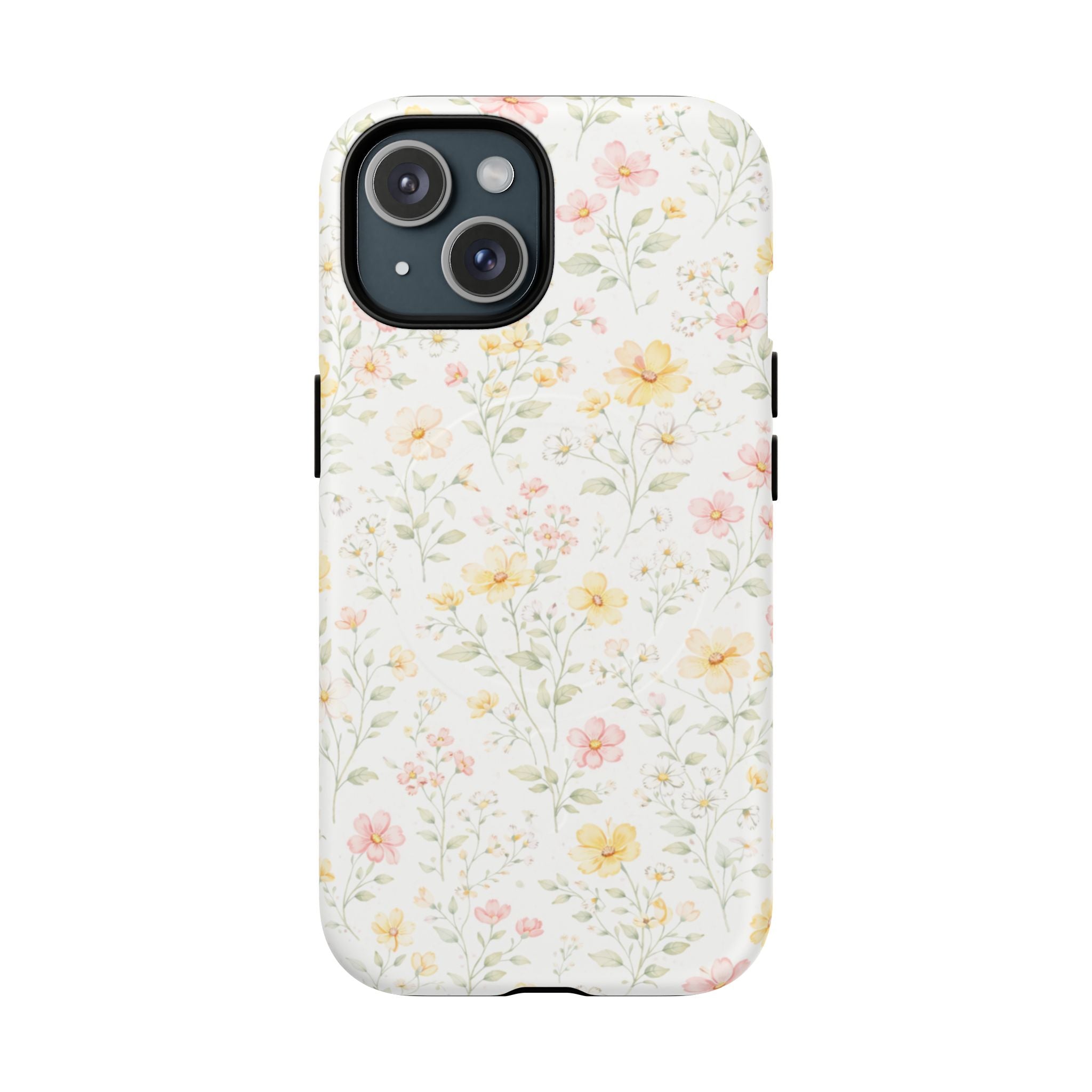 Floral Meadow Tough Magnetic Phone Case | Pastel Wildflower iPhone Cover