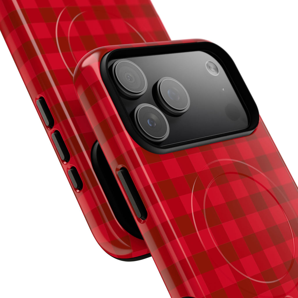Red Buffalo Plaid iPhone Case – MagSafe Compatible