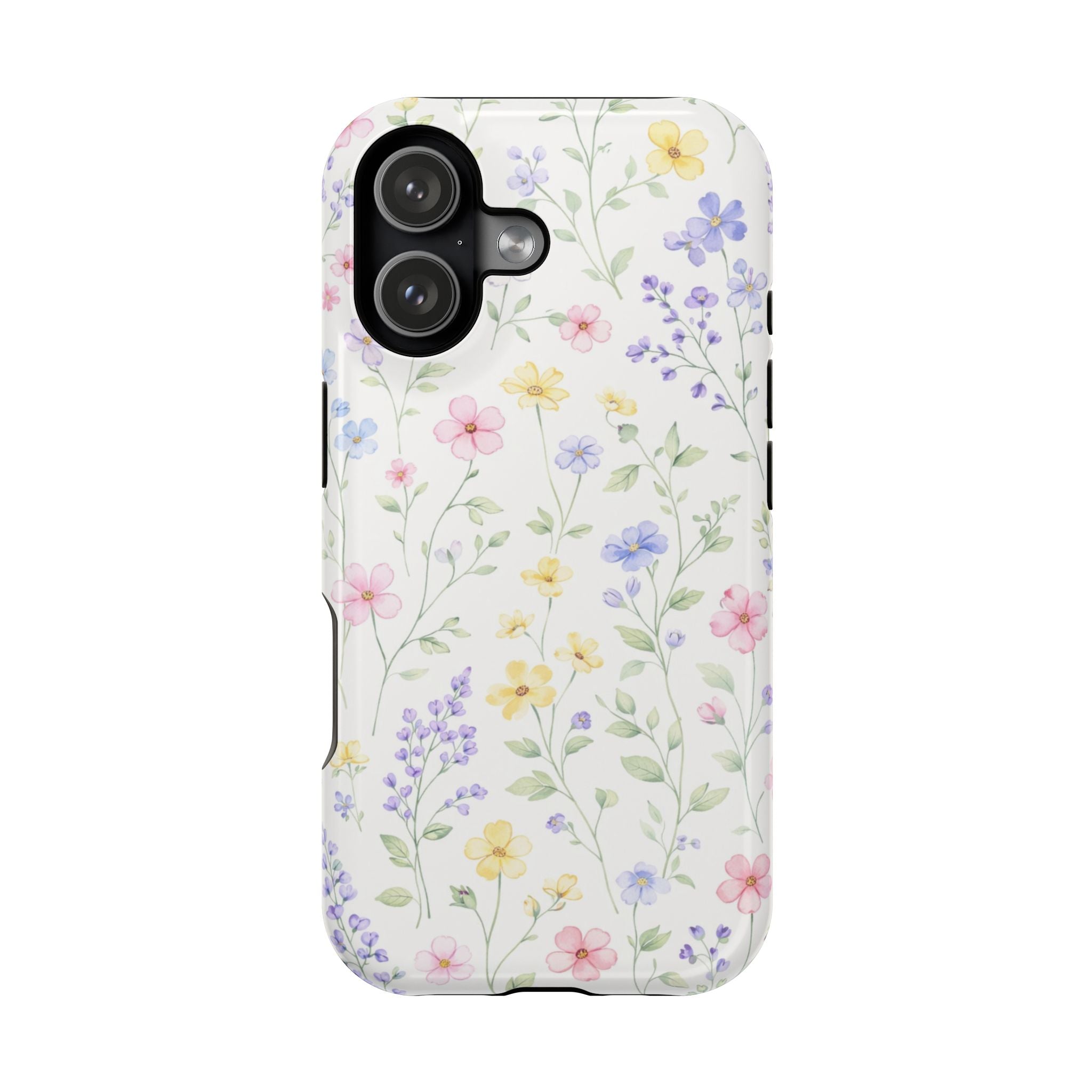 Pastel Wildflower Pattern iPhone Case | Magnetic Impact-Resistant Case