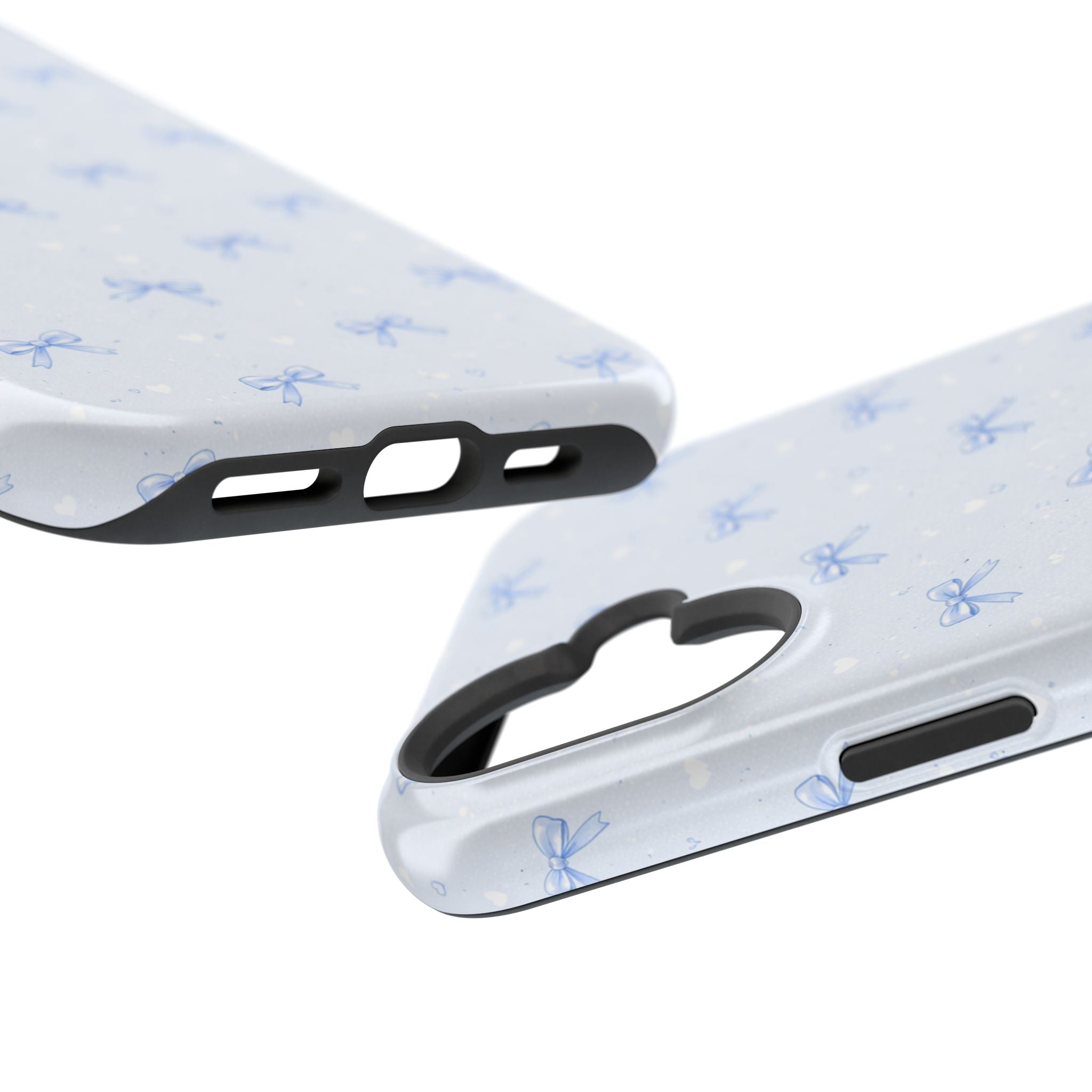 Blue Bow Pattern iPhone Case | Magnetic Impact-Resistant Case