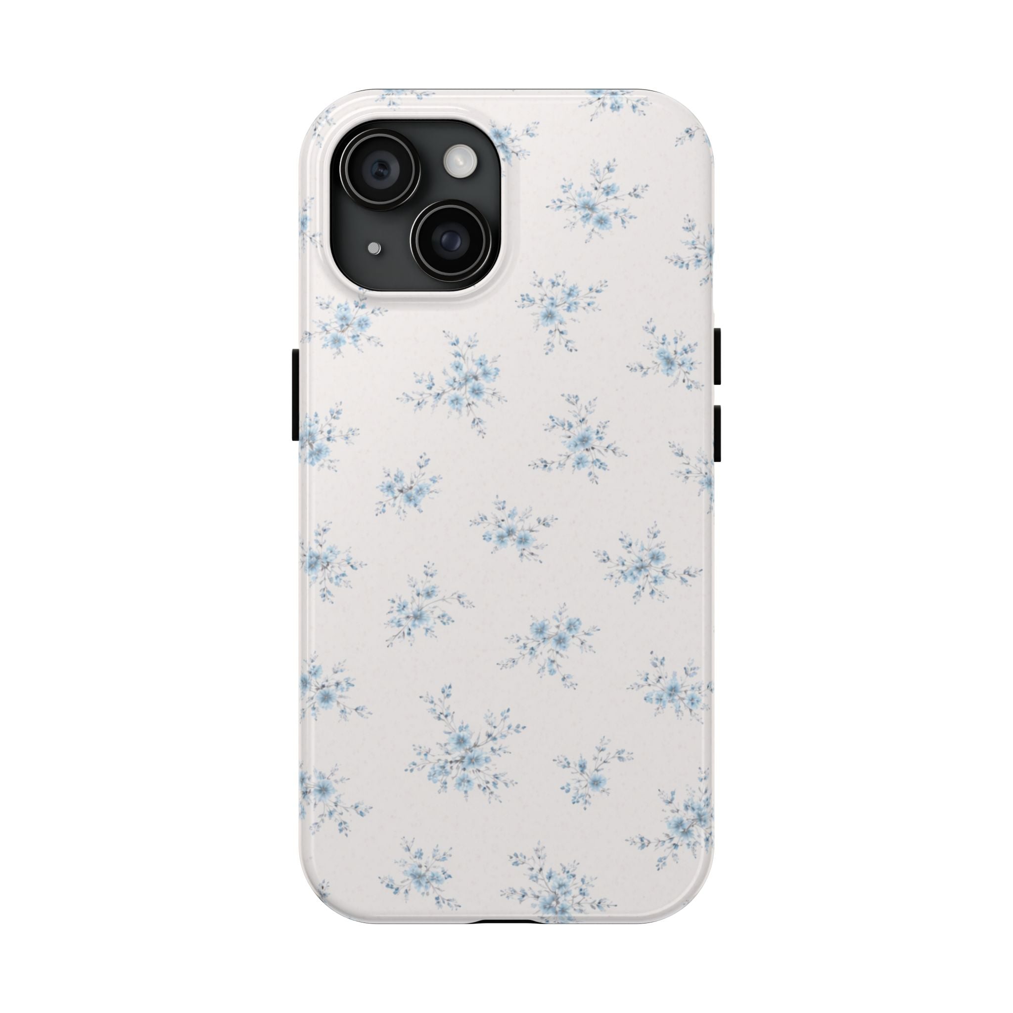 Blue Floral Sprig iPhone Case, Tough Botanical Print