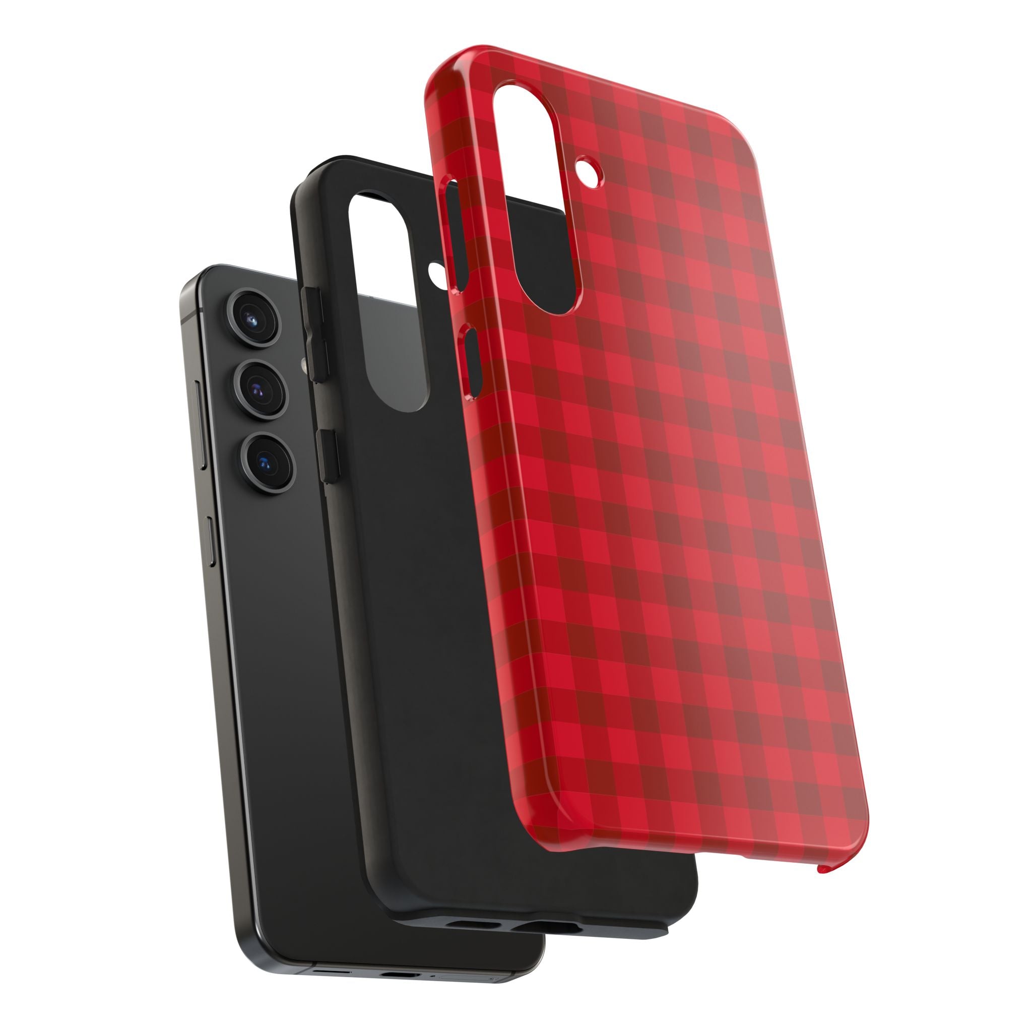 Red Buffalo Plaid Tough Samsung Case - Durable Protective Check Pattern Cover