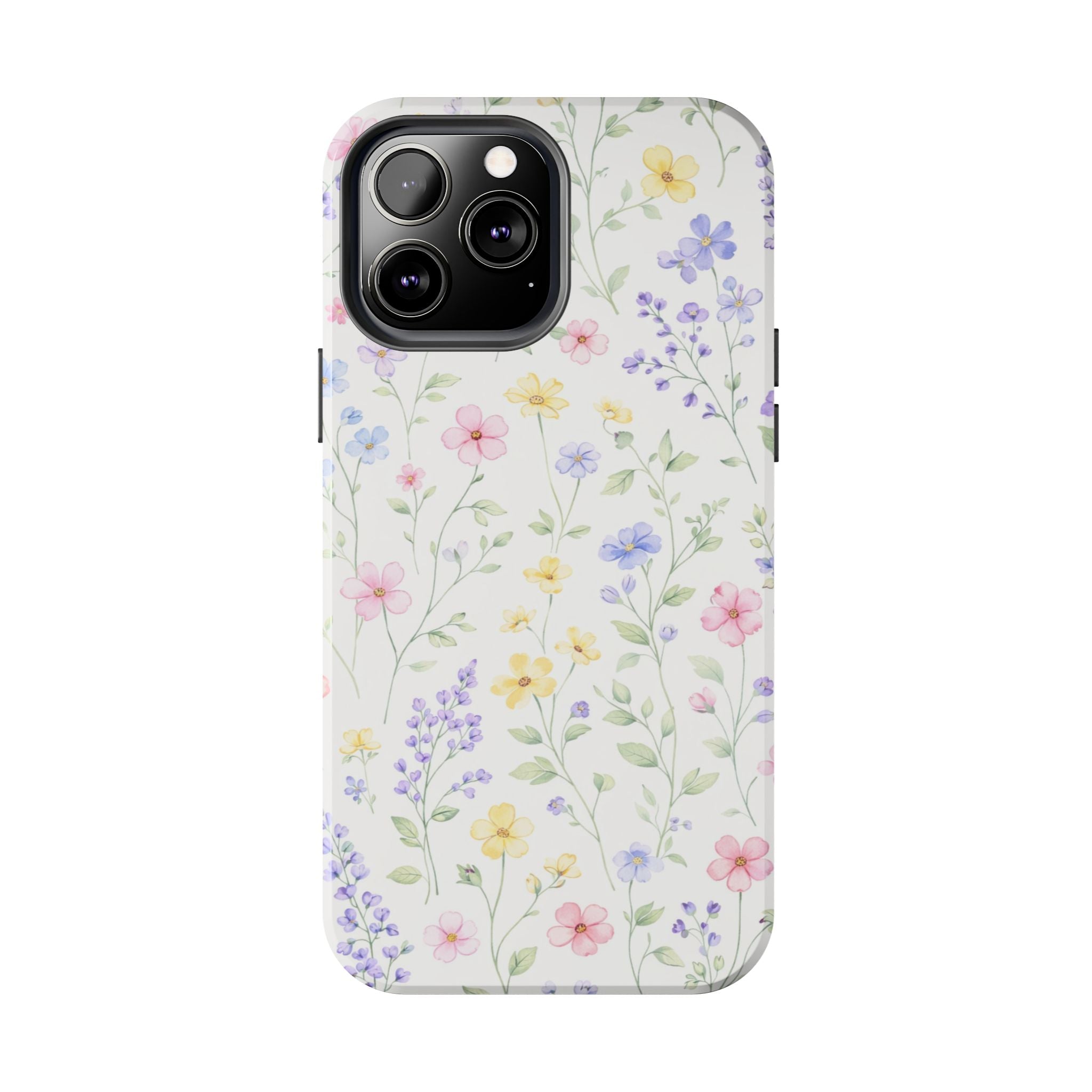 Watercolor Wildflowers Tough iPhone Case | Pastel Floral iPhone Case