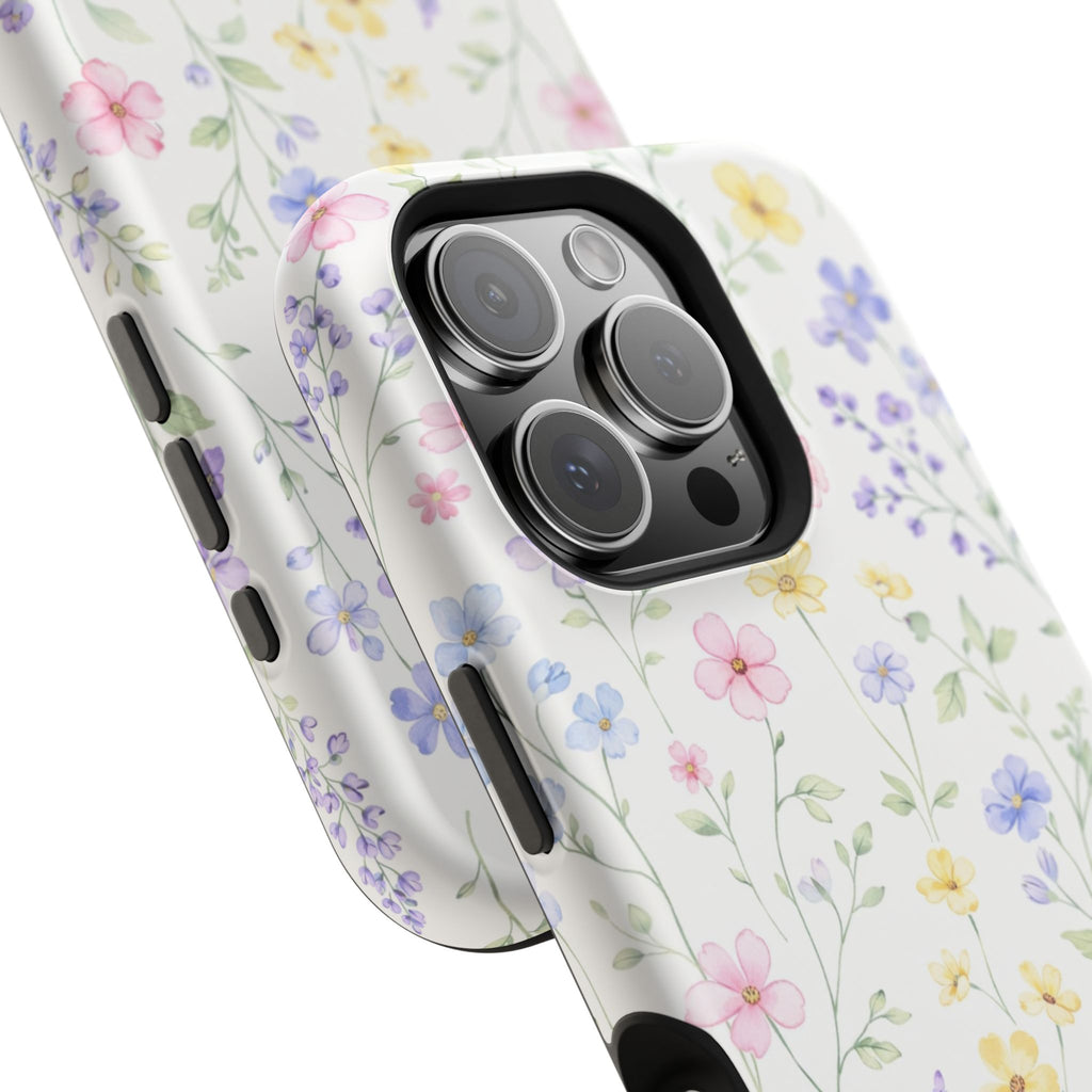 Pastel Wildflower Pattern iPhone Case | Magnetic Impact-Resistant Case