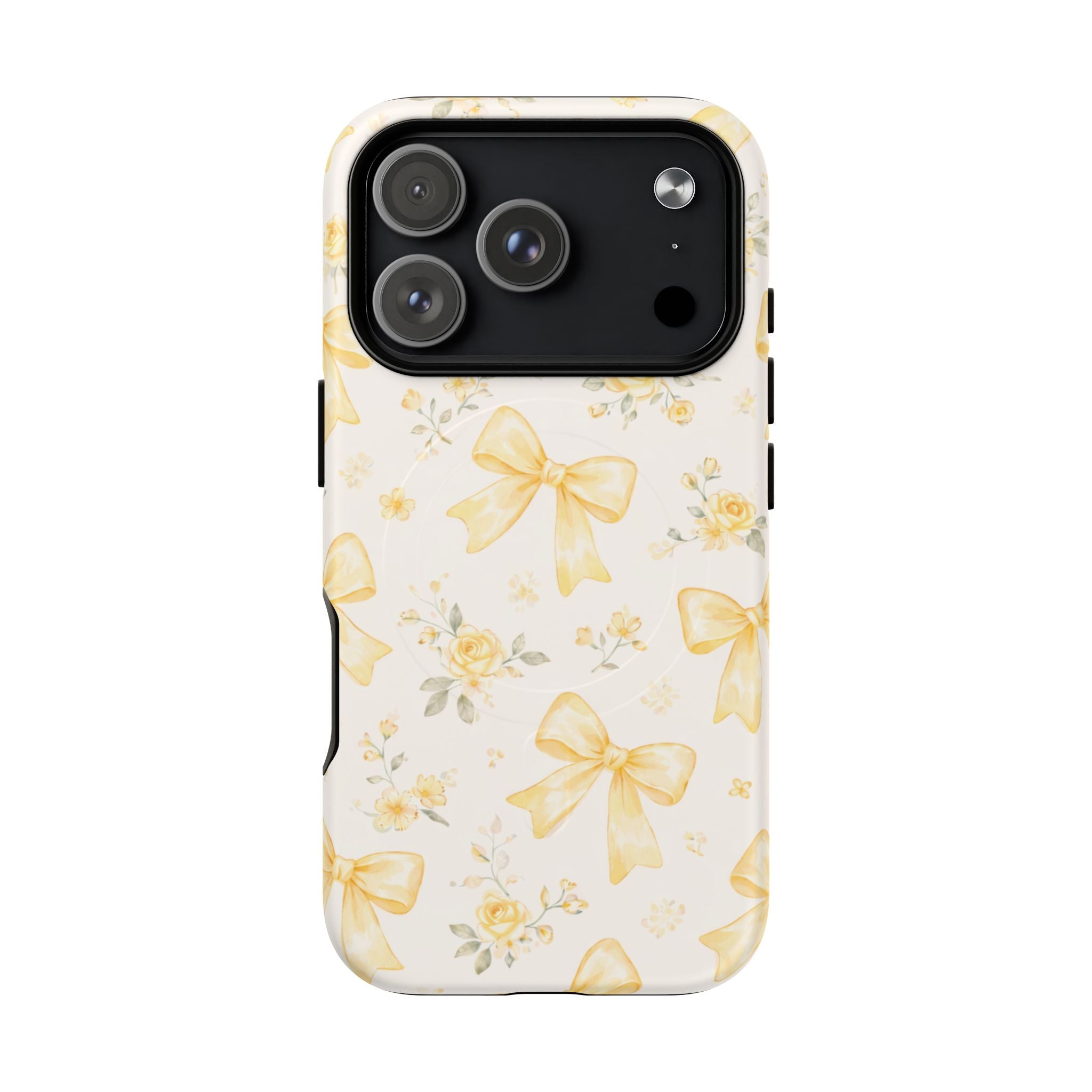 Yellow Rose Bow iPhone Case – MagSafe Compatible