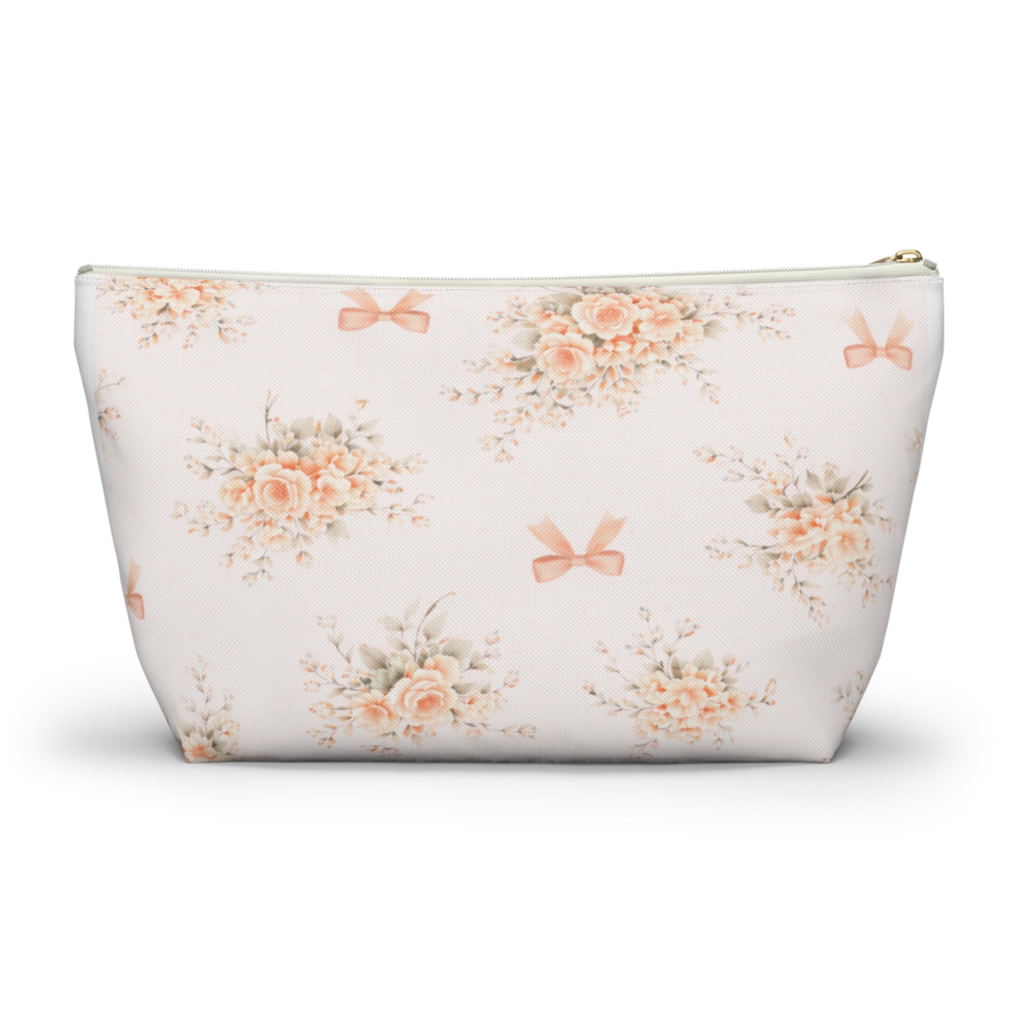 Blush Floral Bouquet Accessory Pouch