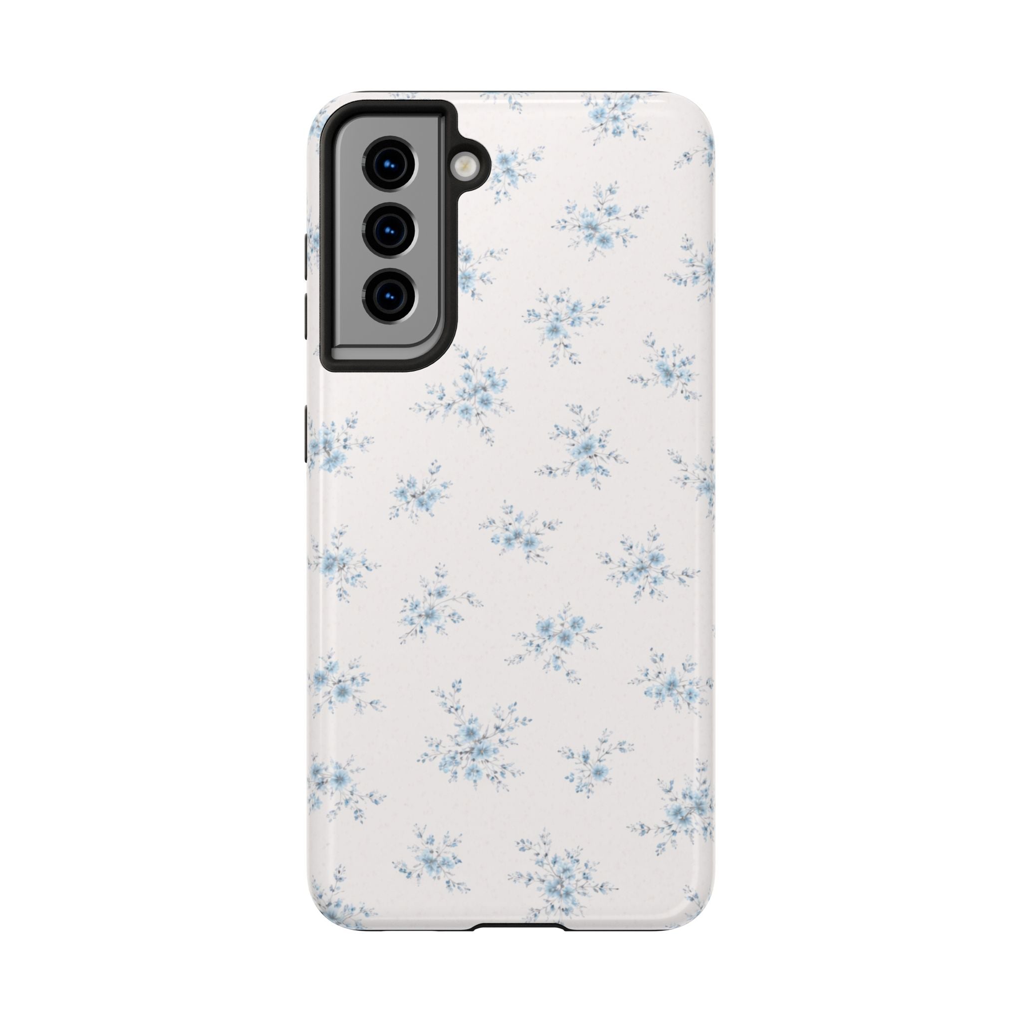 Blue Baby Breath Floral Samsung Galaxy Tough Phone Case, Delicate Botanical Print