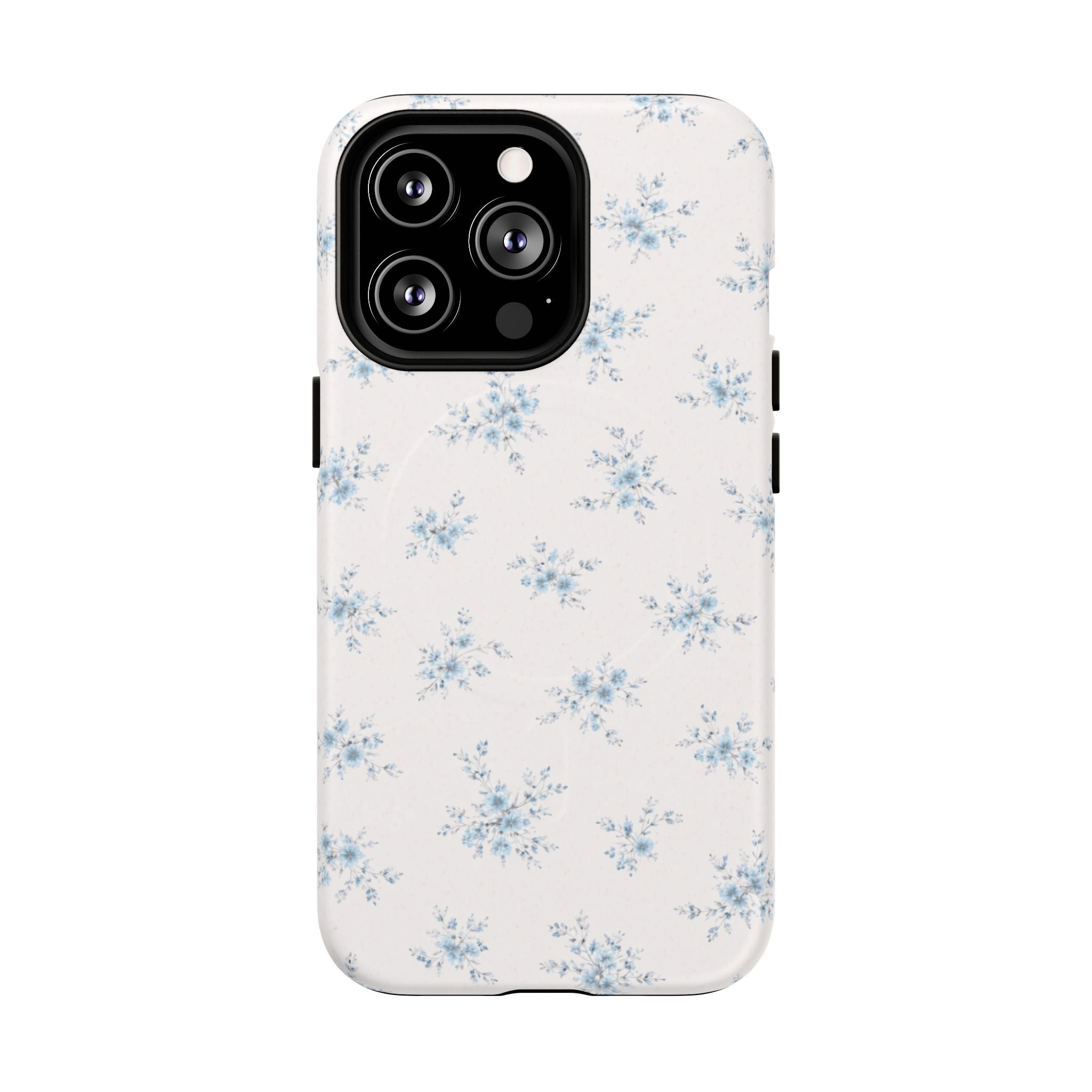 Floral Blue Sprig iPhone Case – MagSafe Compatible