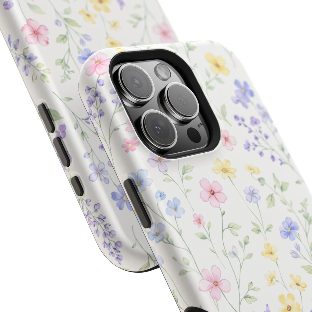 Pastel Wildflower Pattern iPhone Case | Magnetic Impact-Resistant Case