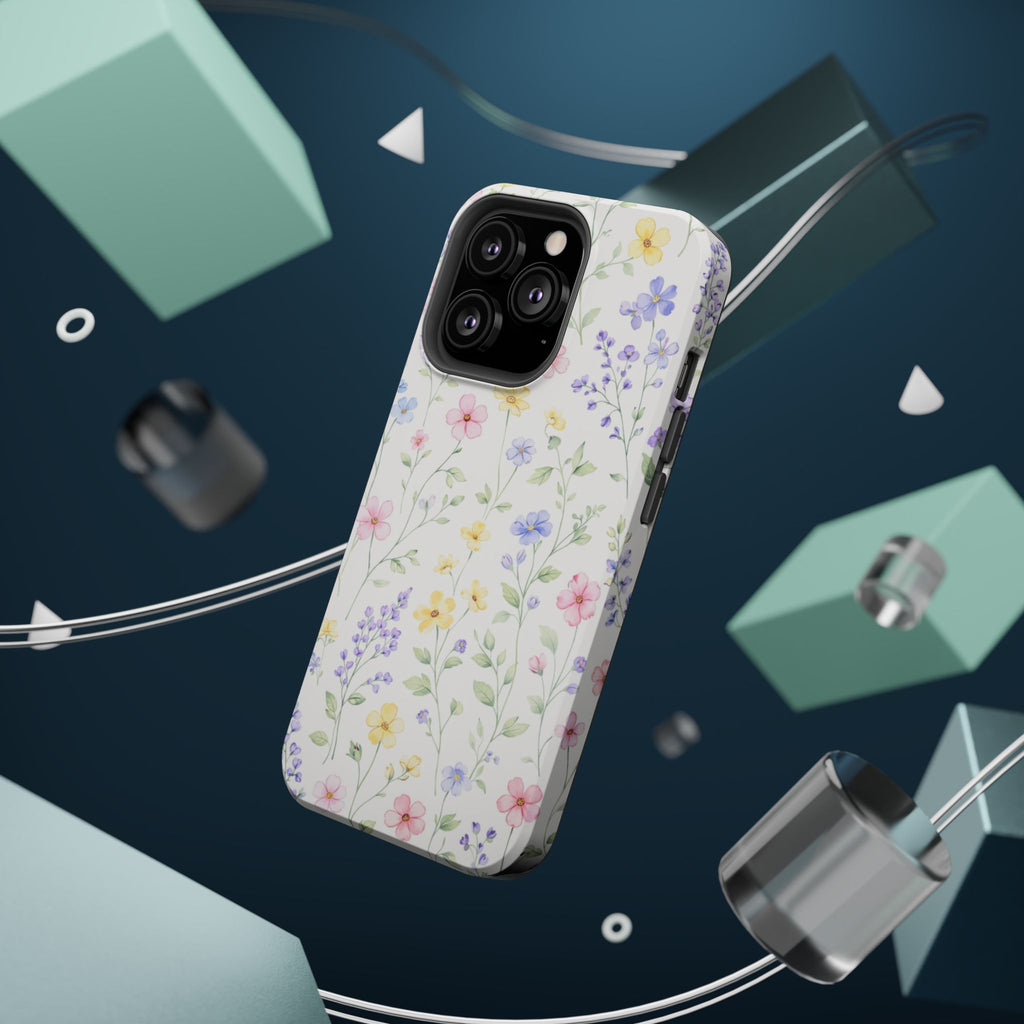 Pastel Wildflower Pattern iPhone Case | Magnetic Impact-Resistant Case