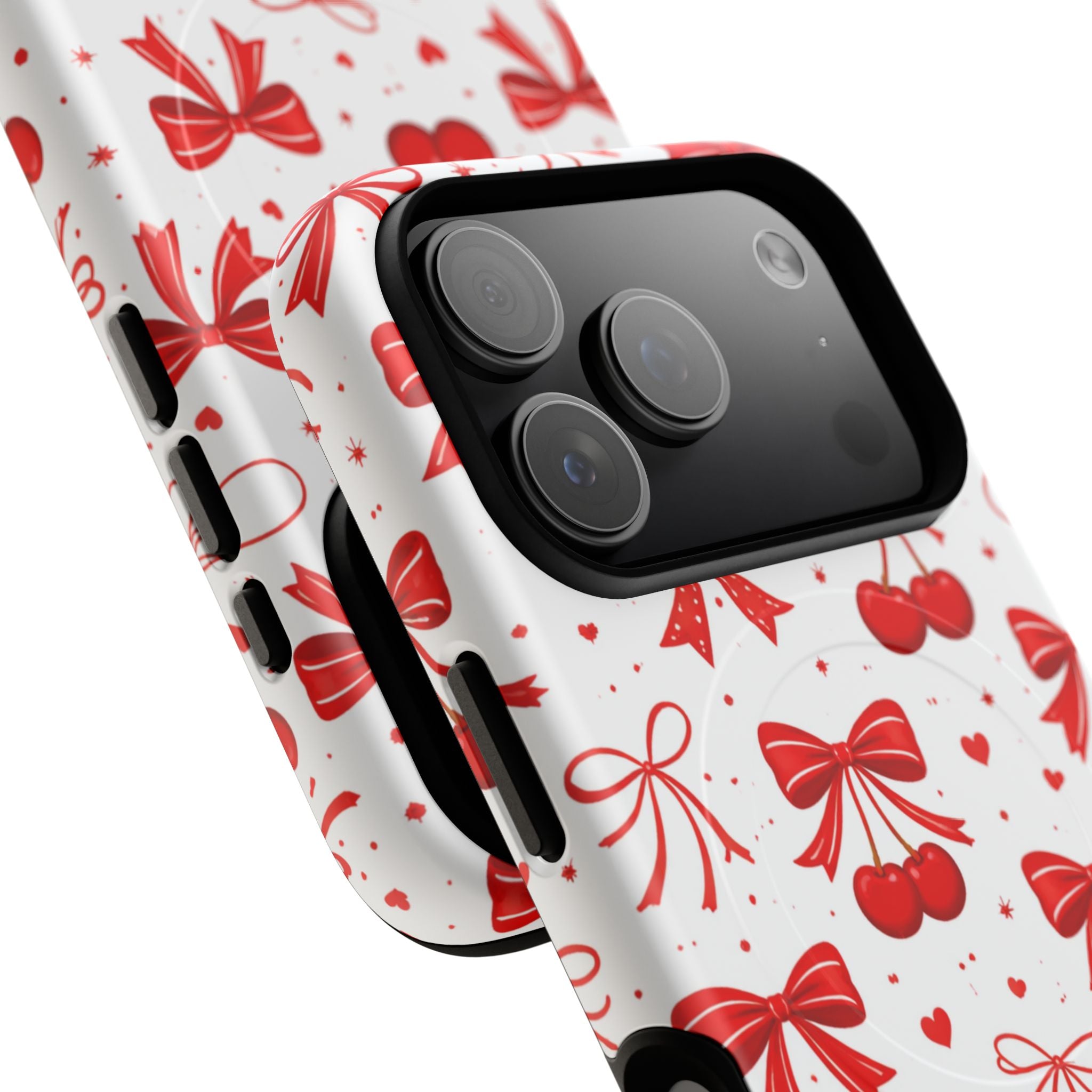 Cherry Bow iPhone Case – MagSafe Compatible