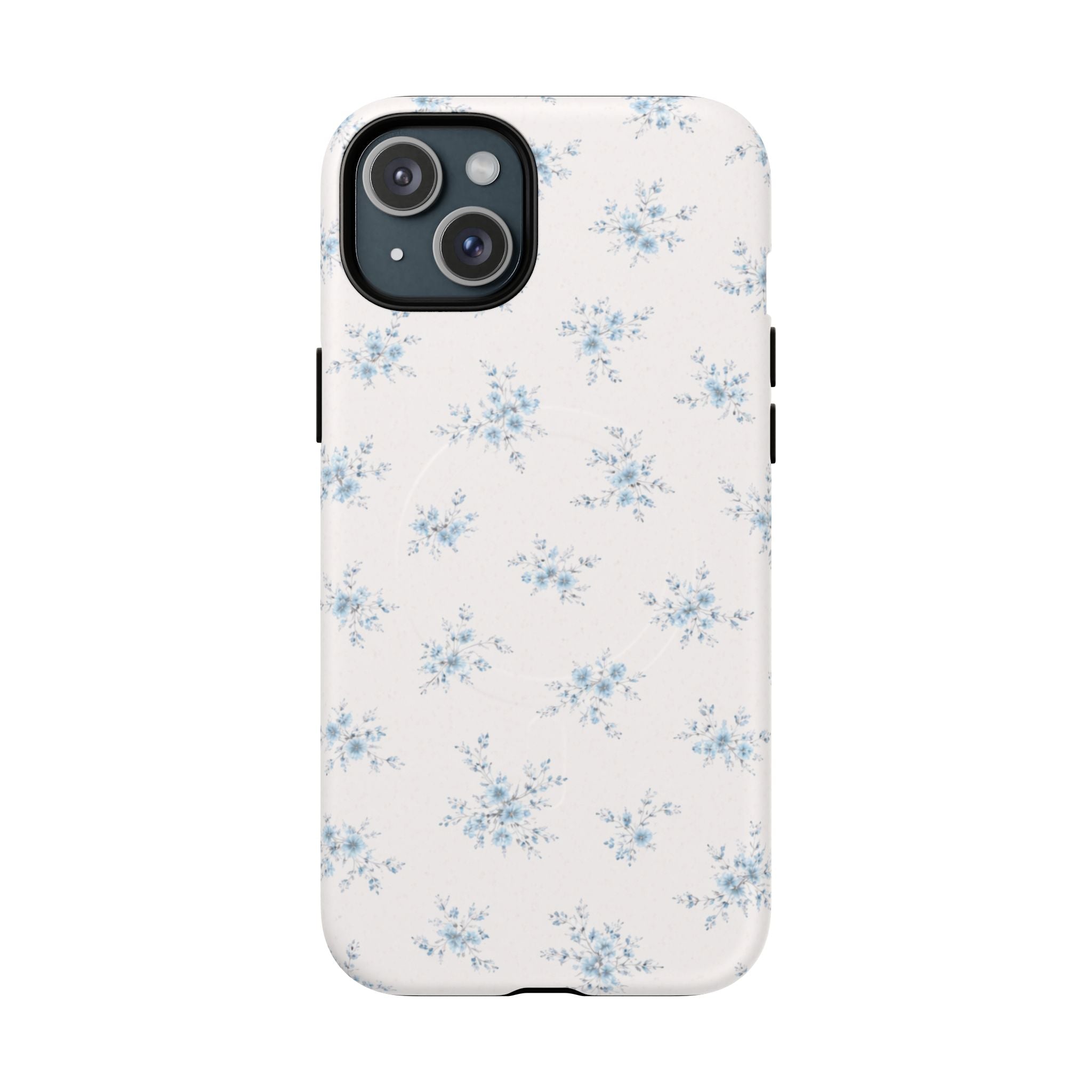 Floral Blue Sprig iPhone Case – MagSafe Compatible