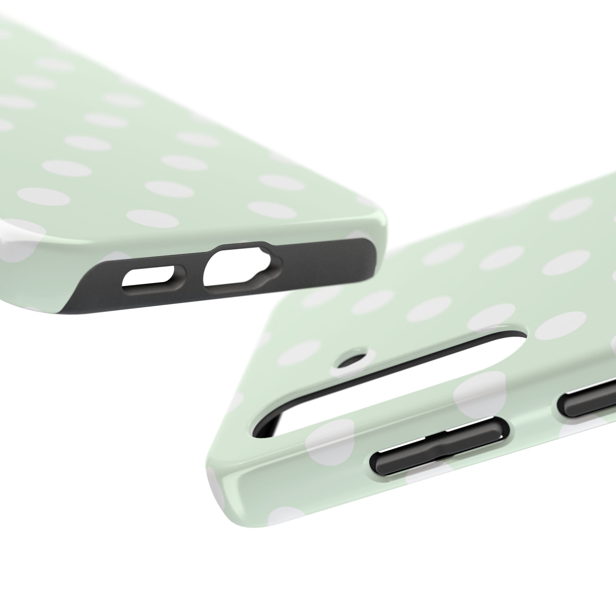 Mint Polka Dot Tough Samsung Case - Pastel Green Protective Phone Cover