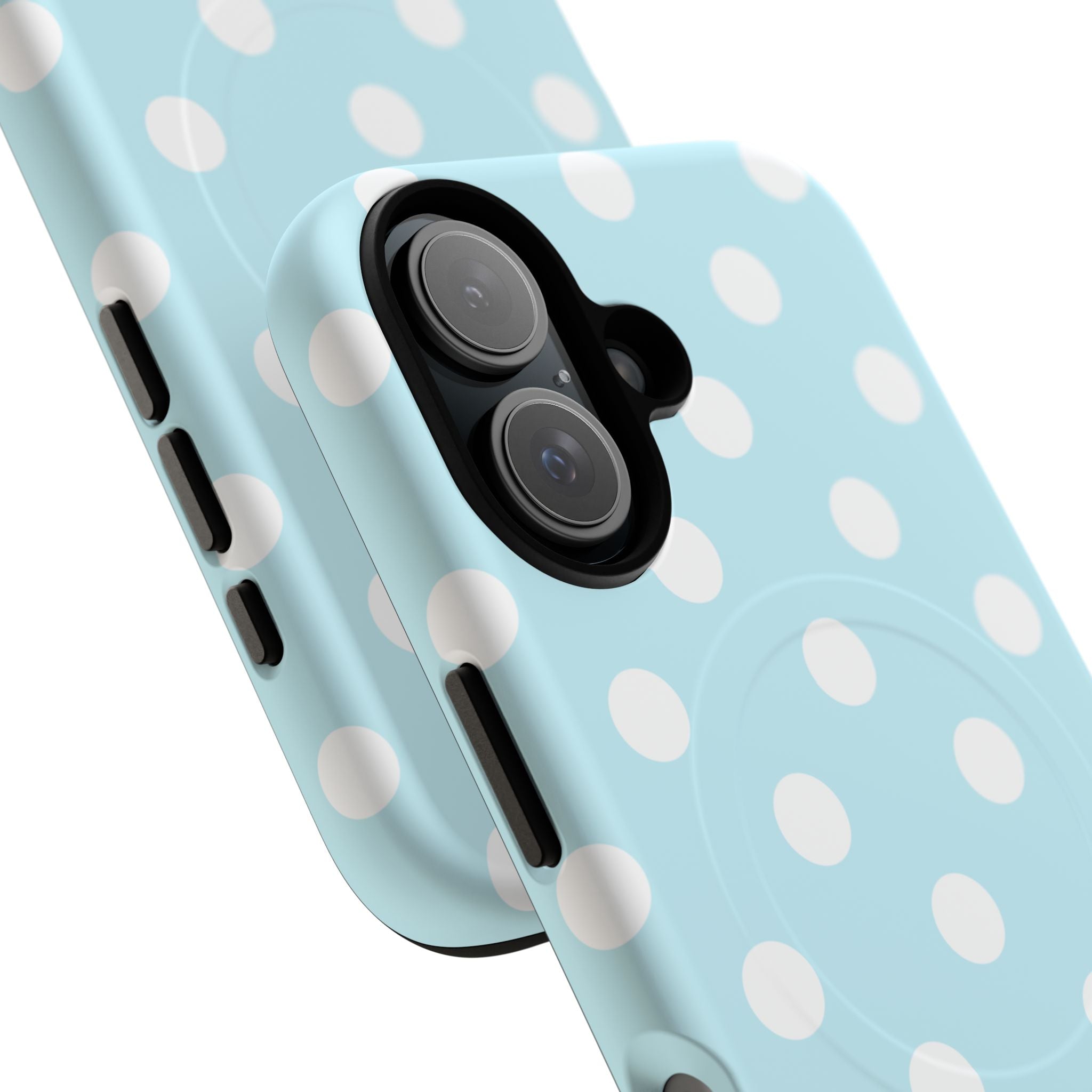 Blue Polka Dot iPhone Case – MagSafe Compatible