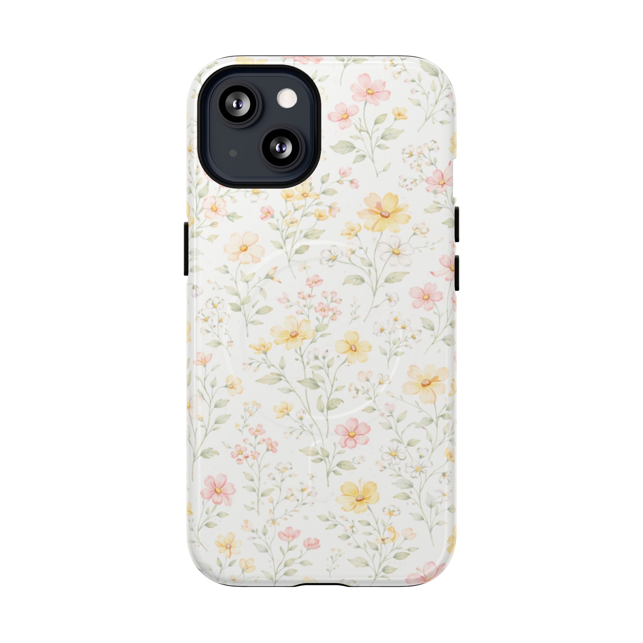 Floral Meadow Tough Magnetic Phone Case | Pastel Wildflower iPhone Cover