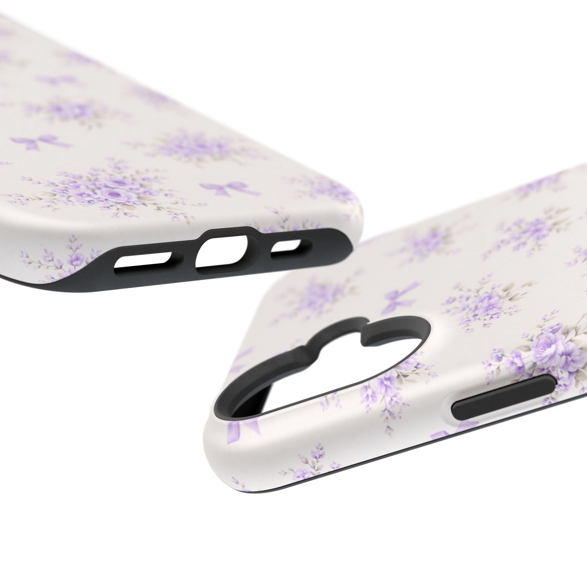 Lavender Bouquet Pattern iPhone Case | Magnetic Impact-Resistant Case