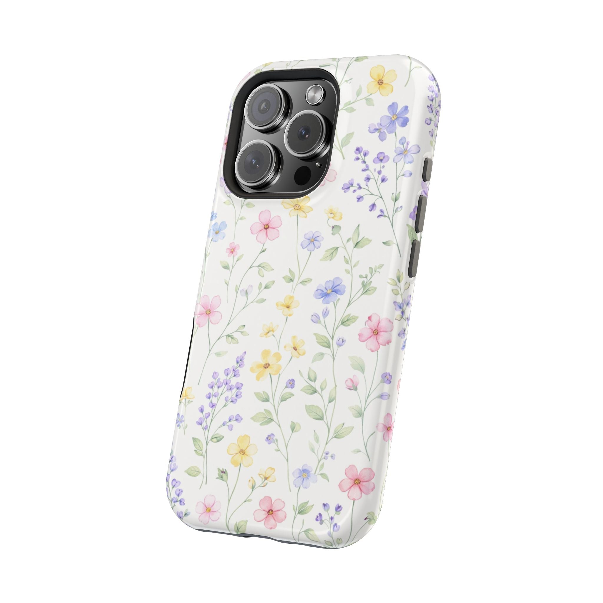 Pastel Wildflower Pattern iPhone Case | Magnetic Impact-Resistant Case