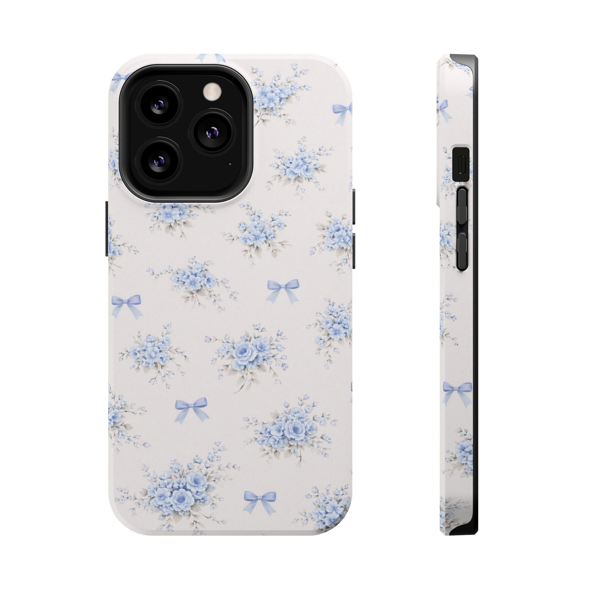 Blue Floral Bouquet iPhone Case | Magnetic Impact-Resistant Case