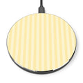 Pale Yellow Striped Wireless Charger