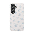 Blue Baby Breath Floral Samsung Galaxy Tough Phone Case, Delicate Botanical Print