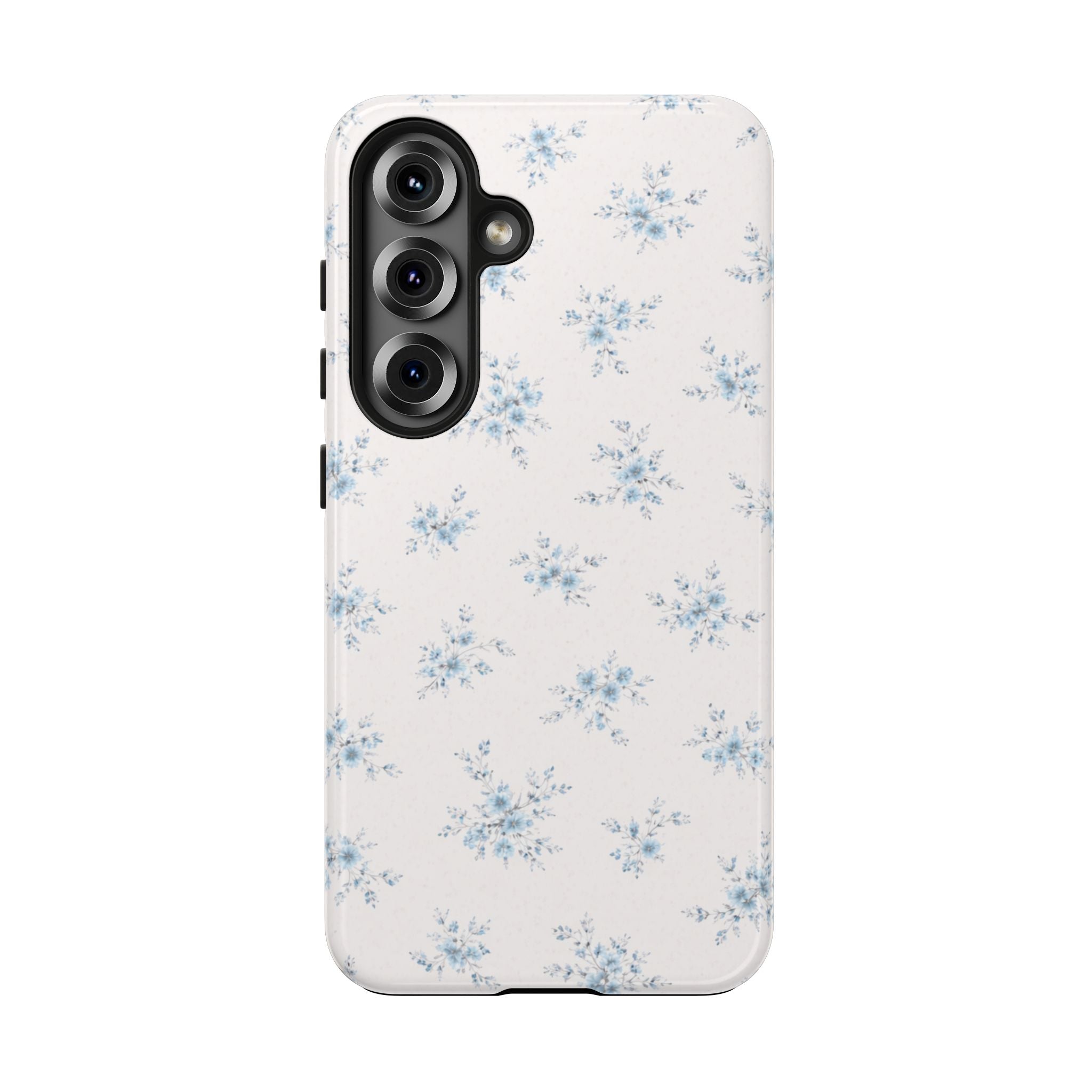 Blue Baby Breath Floral Samsung Galaxy Tough Phone Case, Delicate Botanical Print