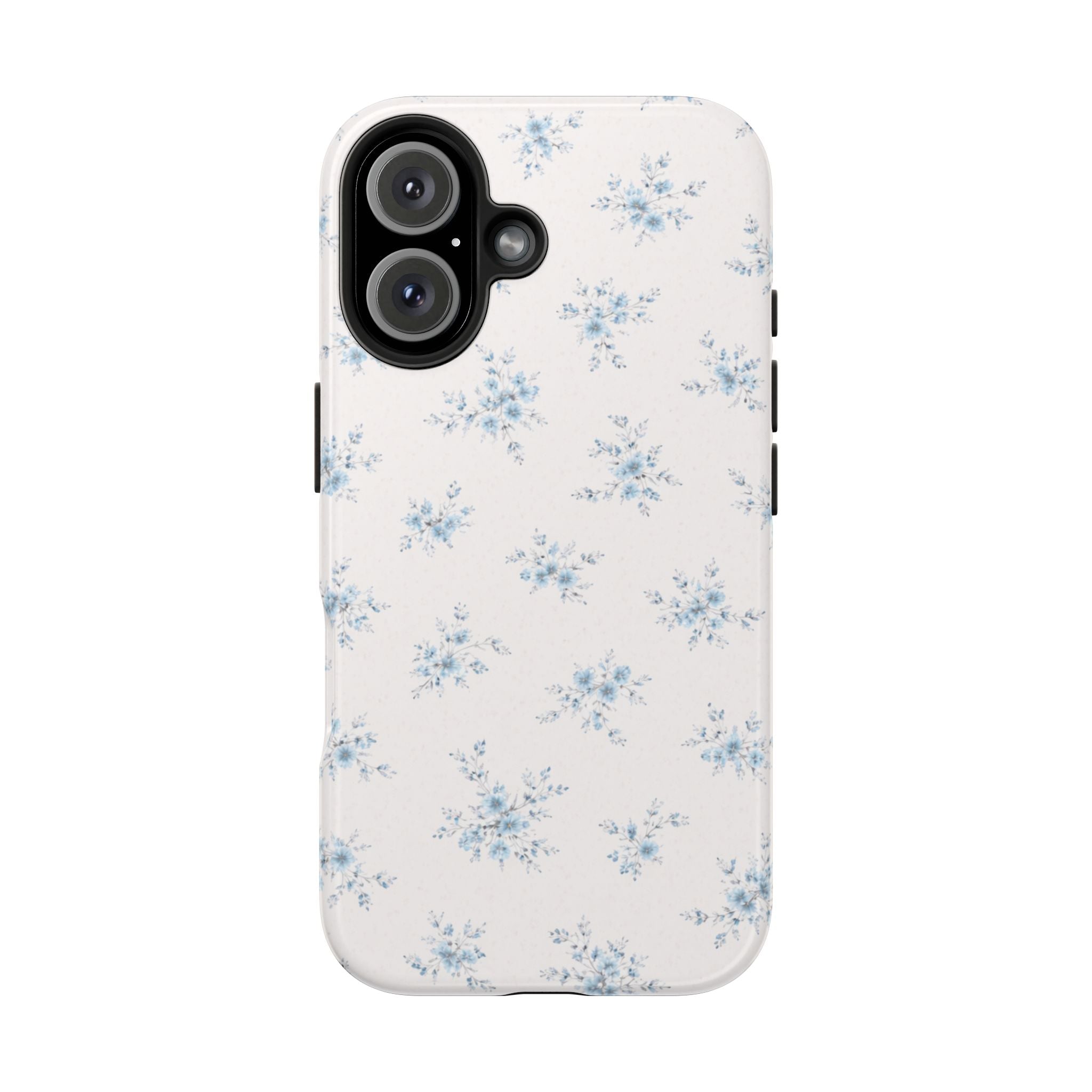Blue Floral Sprig iPhone Case, Tough Botanical Print