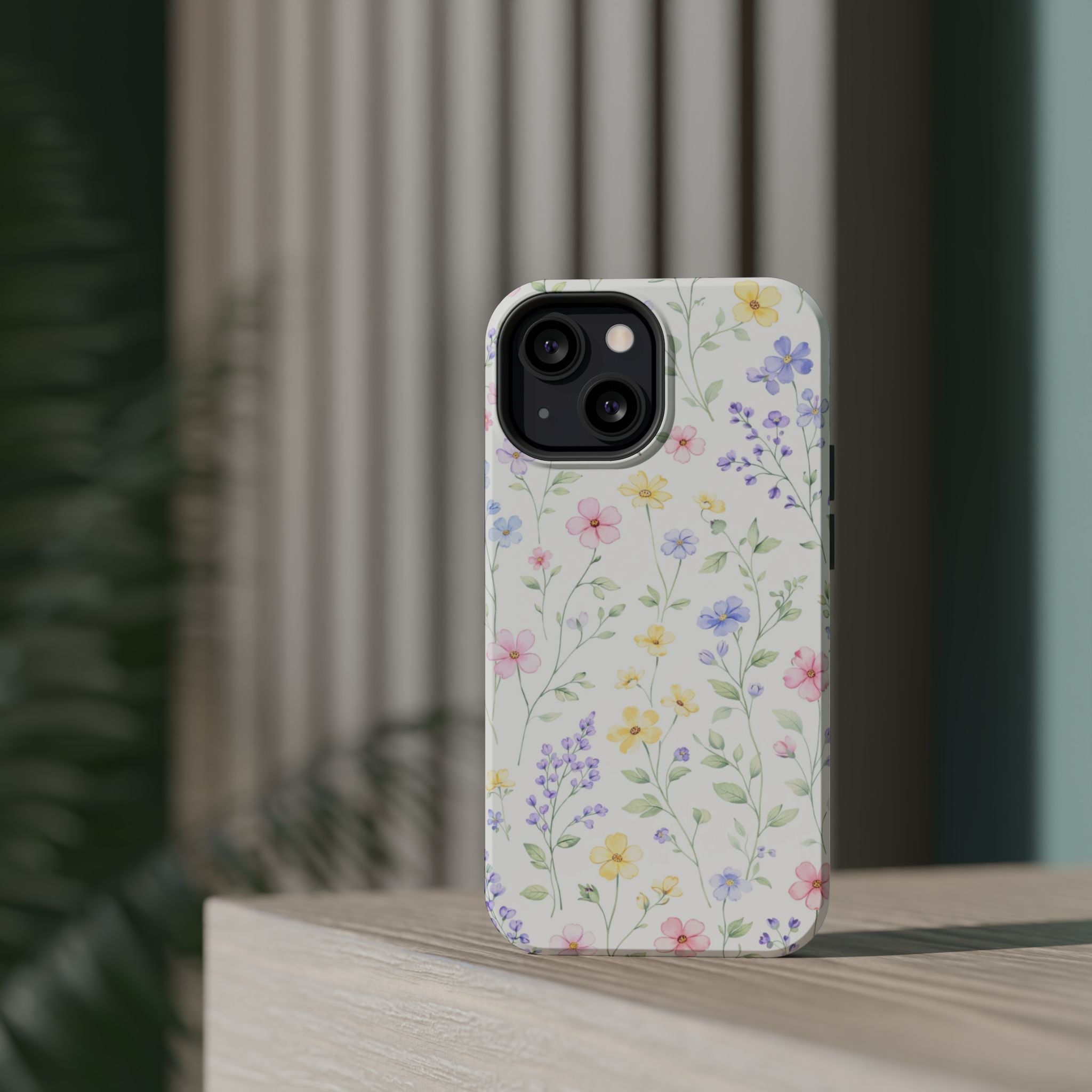 Pastel Wildflower Pattern iPhone Case | Magnetic Impact-Resistant Case