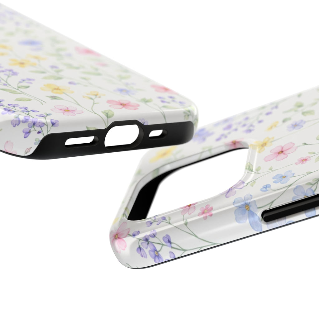 Watercolor Wildflowers Tough iPhone Case | Pastel Floral iPhone Case