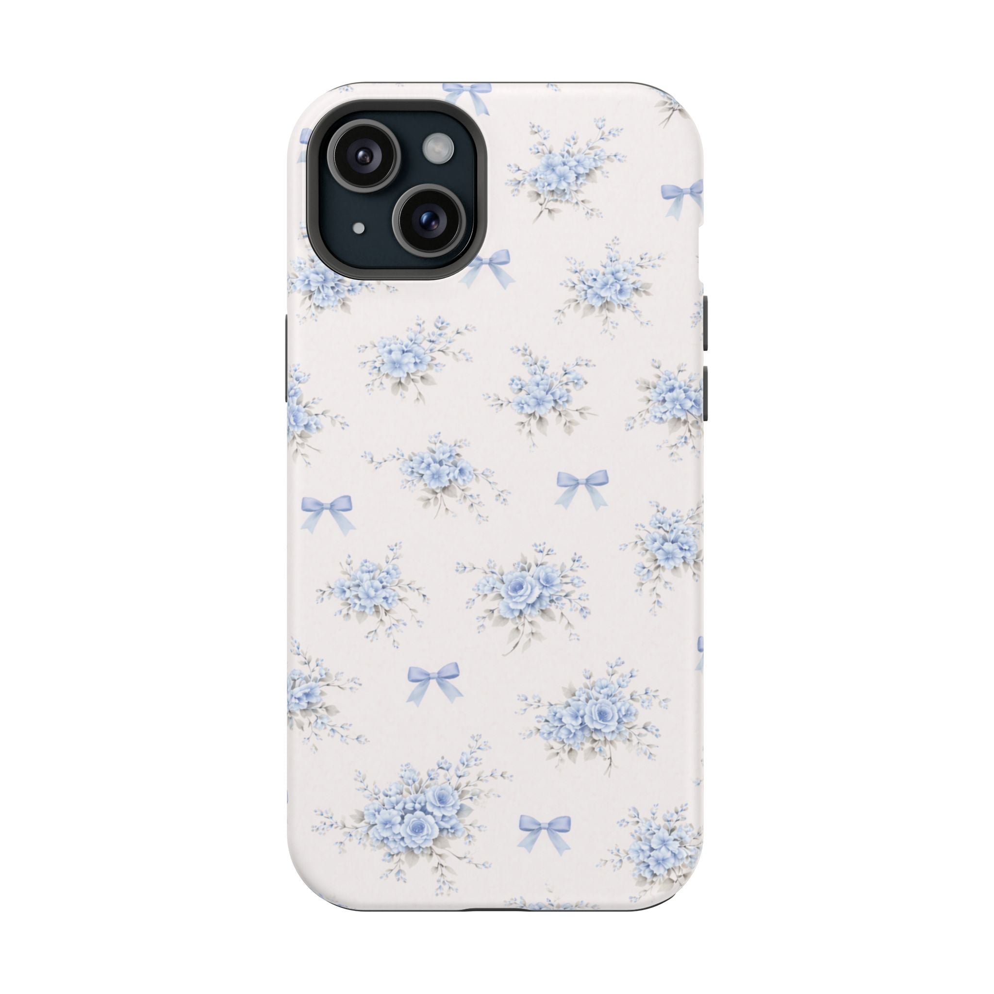 Blue Floral Bouquet iPhone Case | Magnetic Impact-Resistant Case