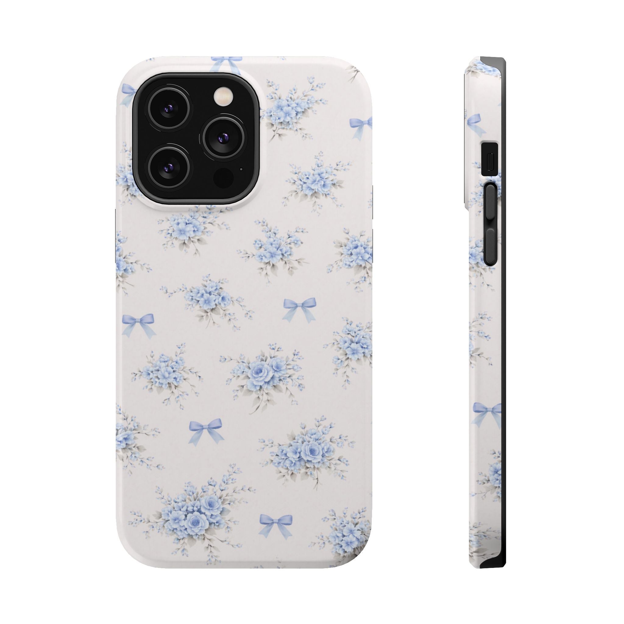 Blue Floral Bouquet iPhone Case | Magnetic Impact-Resistant Case