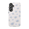 Blue Cottage  Floral Pattern Tough   Samsung Galaxy Phone Case | Vintage Bow Bouquet